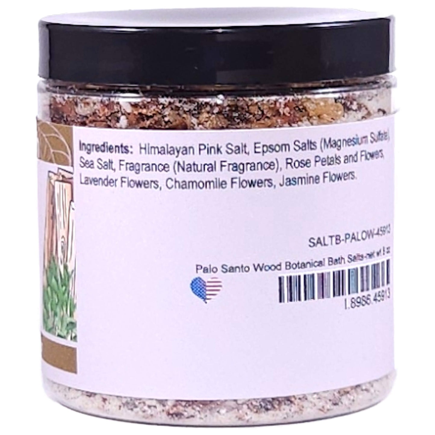 Palo Santo Wood Botanical Bath Salts (8 ounce) - Natural Fragrance
