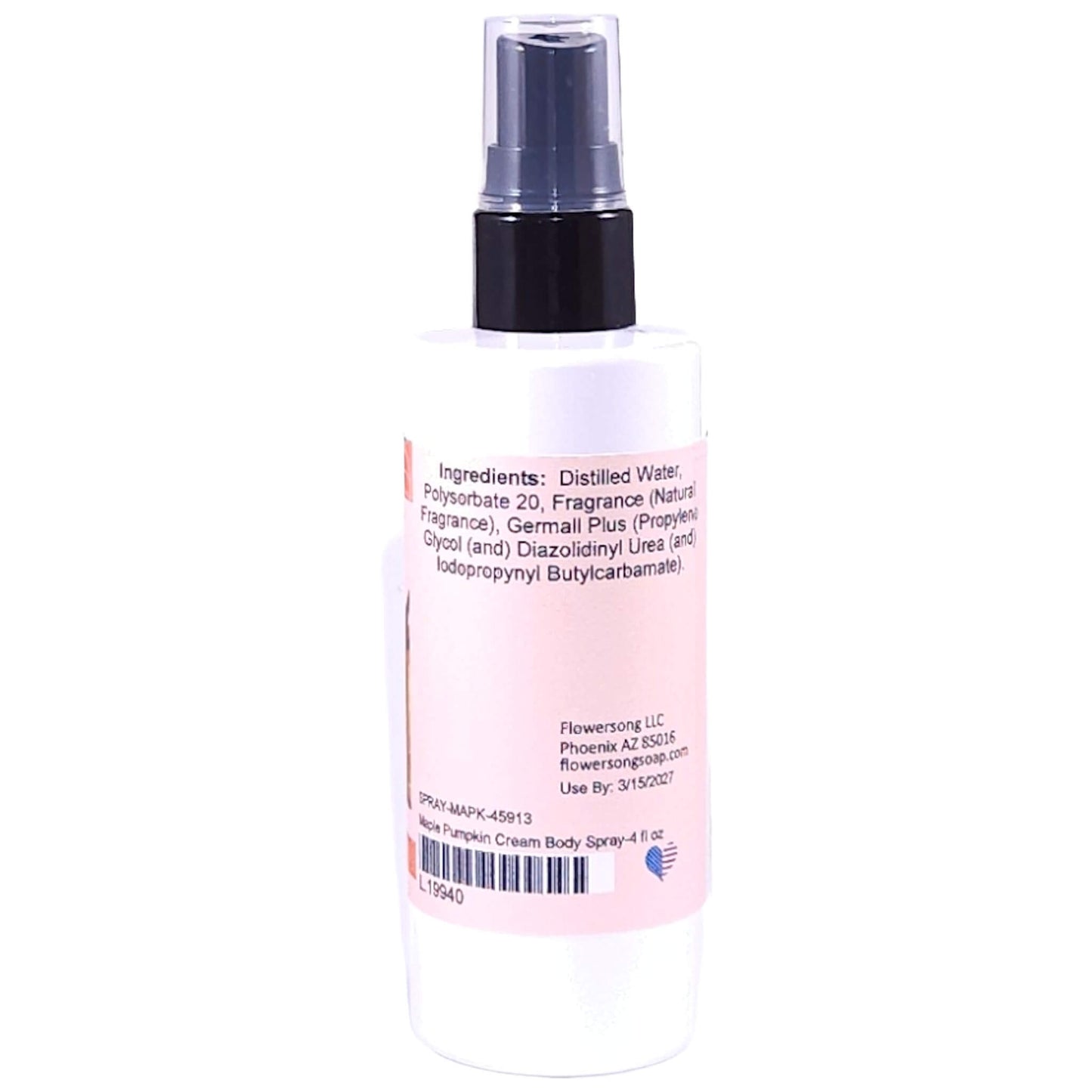 Maple Pumpkin Cream Body Spray (4 Ounce) - Natural Fragrance