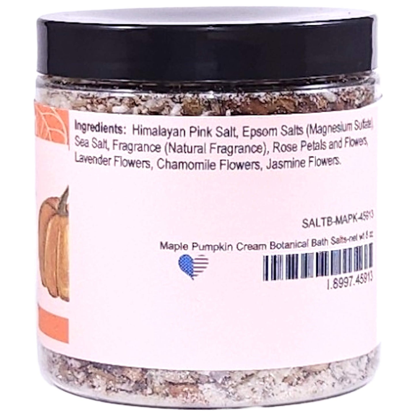 Maple Pumpkin Cream Botanical Bath Salts (8 ounce) - Natural Fragrance