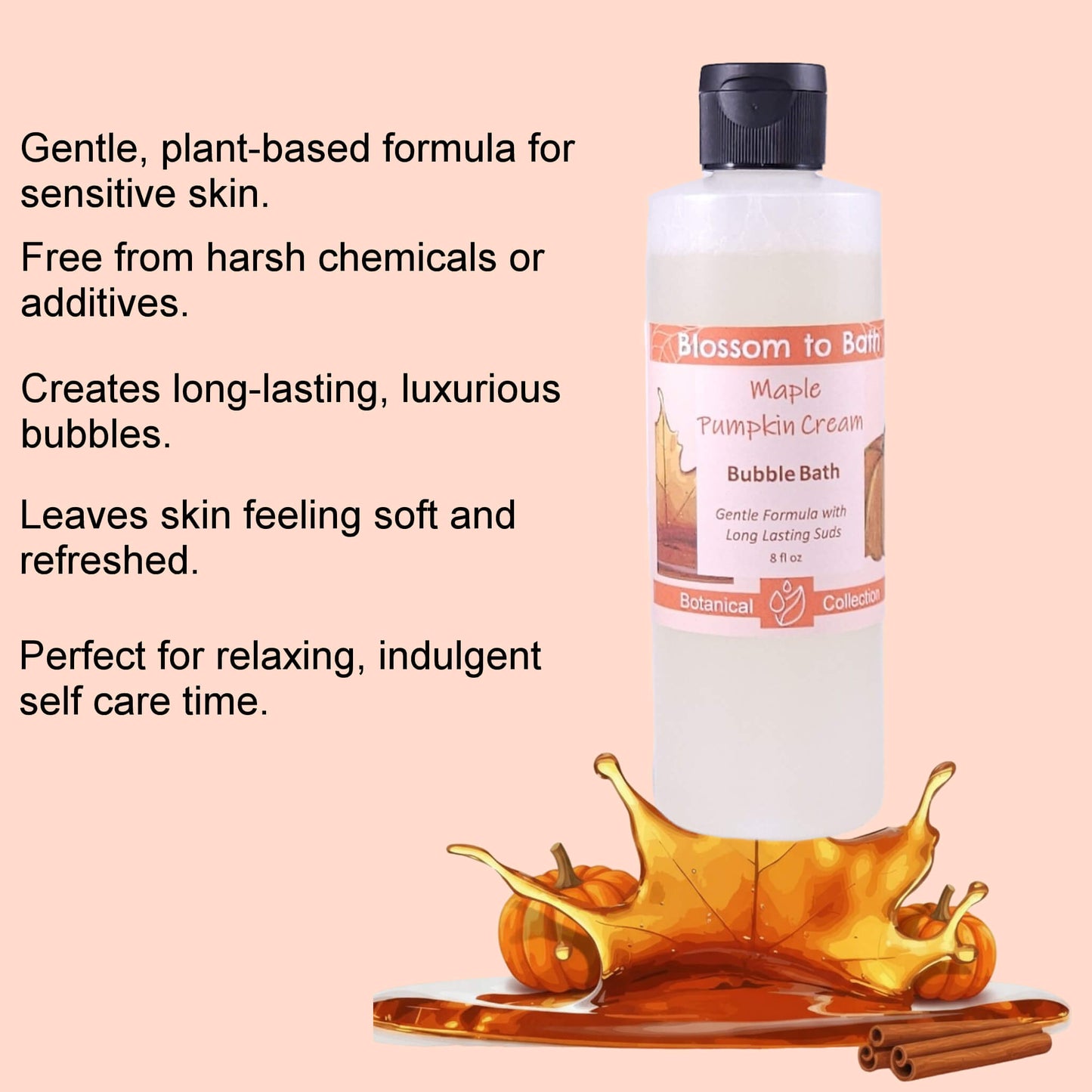 Maple Pumpkin Cream Bubble Bath (8 ounce) - Natural Fragrance