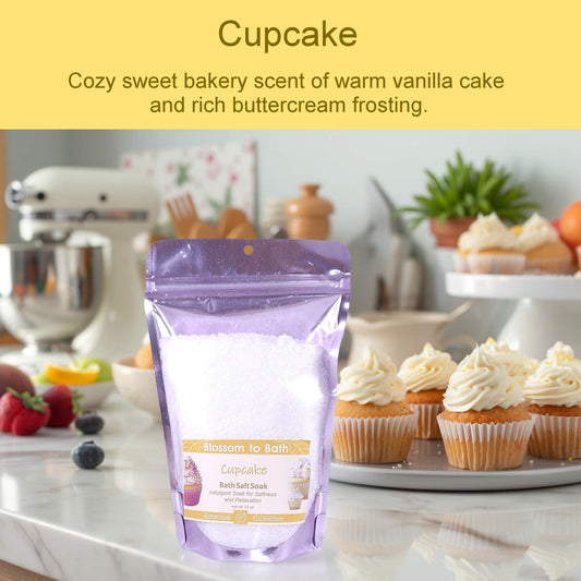 Cupcake Bath Salt Soak (16 ounce) - Natural Fragrance