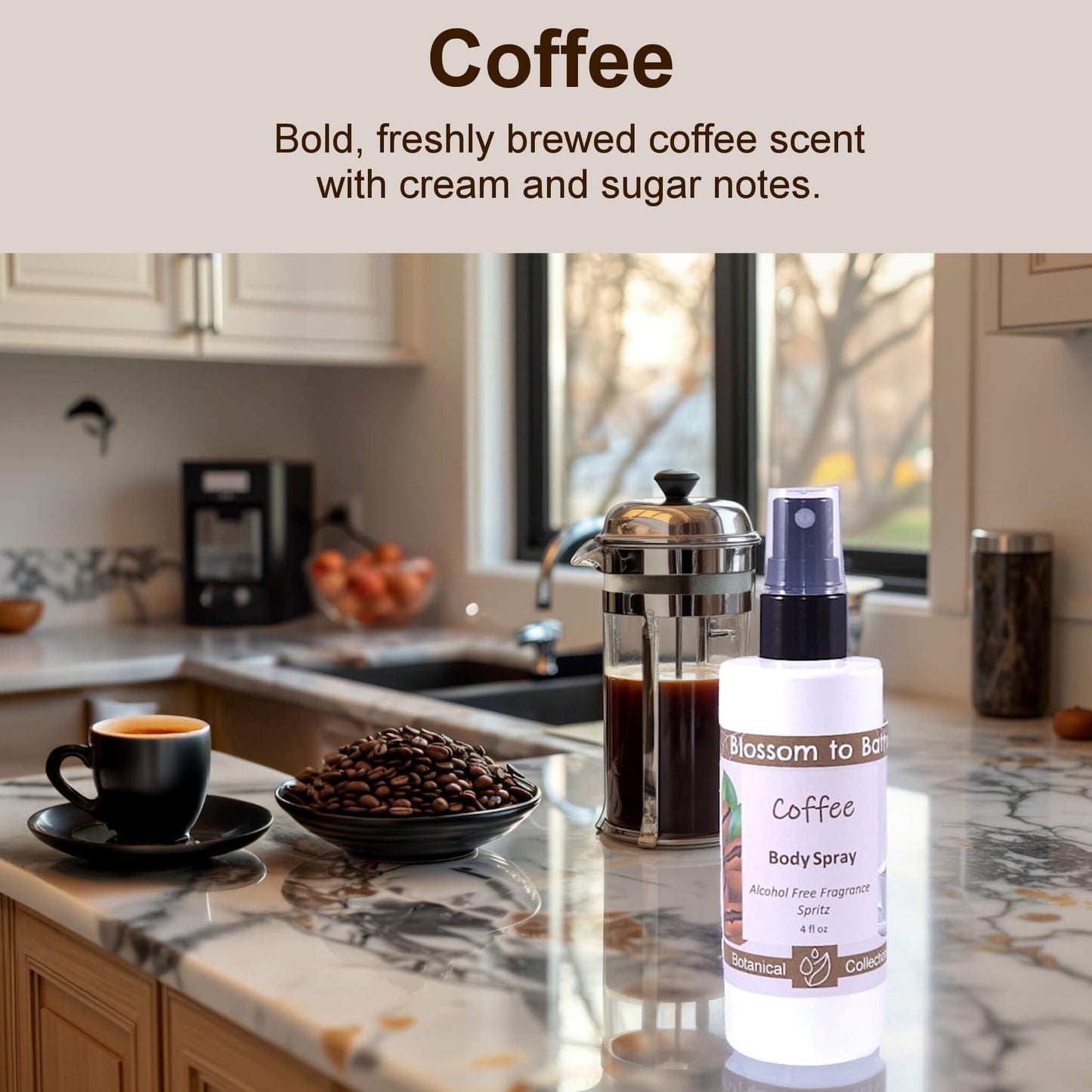 Coffee Body Spray (4 Ounce) - Natural Fragrance