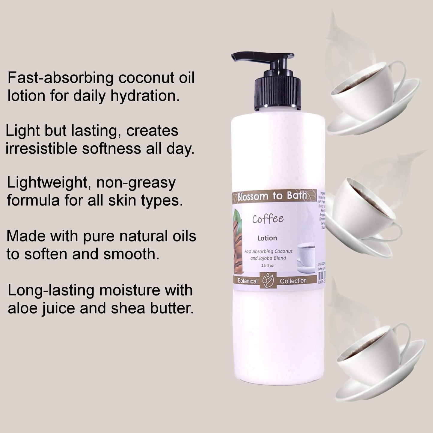 Coffee Lotion (16 ounce) - Natural Fragrance