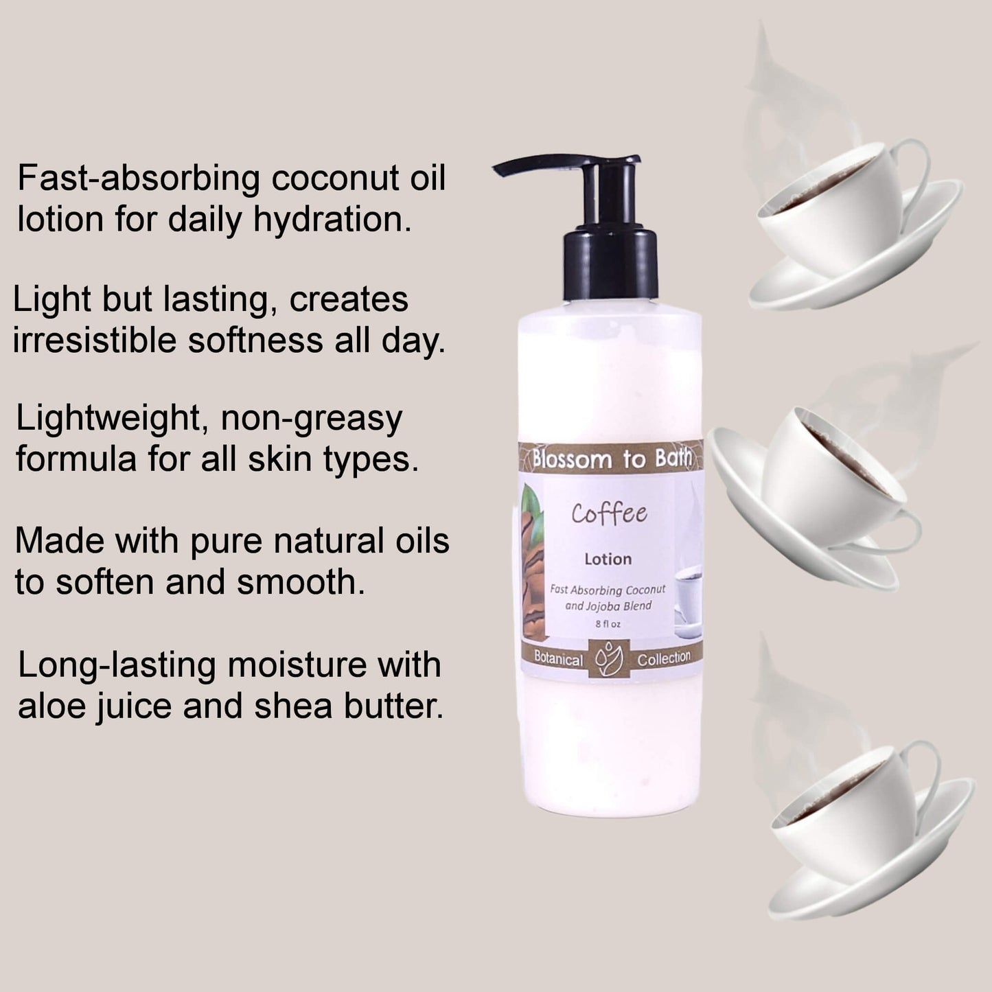 Coffee Lotion (8 Ounce) - Natural Fragrance
