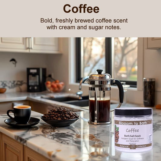 Coffee Bath Salt Soak (8 ounce) - Natural Fragrance