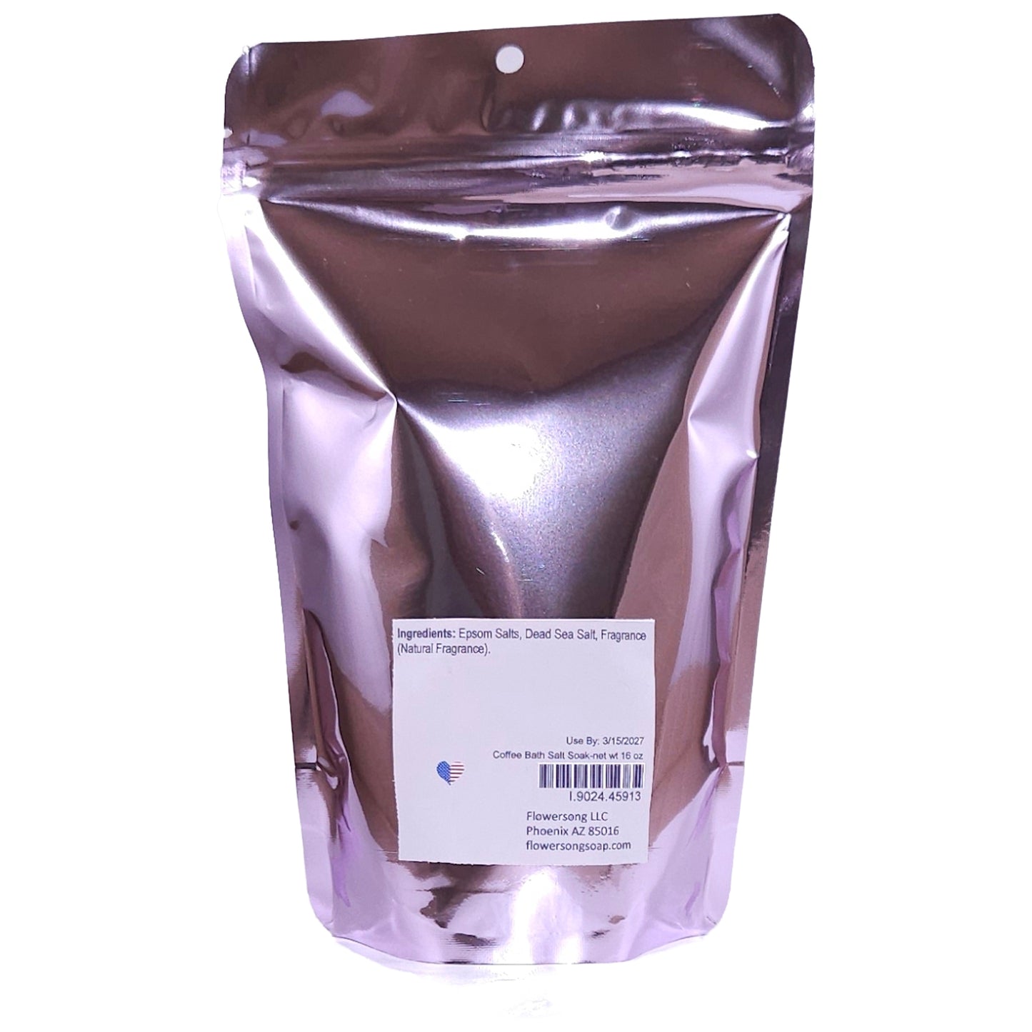 Coffee Bath Salt Soak (16 ounce) - Natural Fragrance