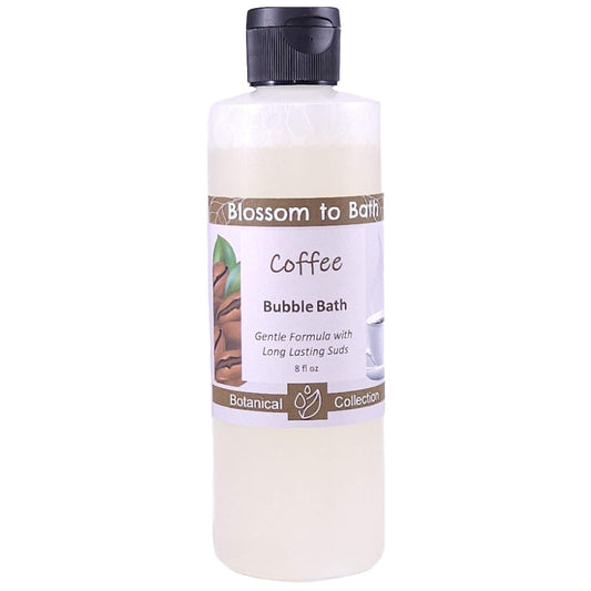 Buy Blossom to Bath Coffee Bubble Bath from Flowersong Soap Studio.   Lively, Long Lasting Bubbles in a Gentle Fresh Brewed Coffee Scented Formula for Maximum Relaxation Time .  Dark roast coffee laced with hints of cream and sugar.
