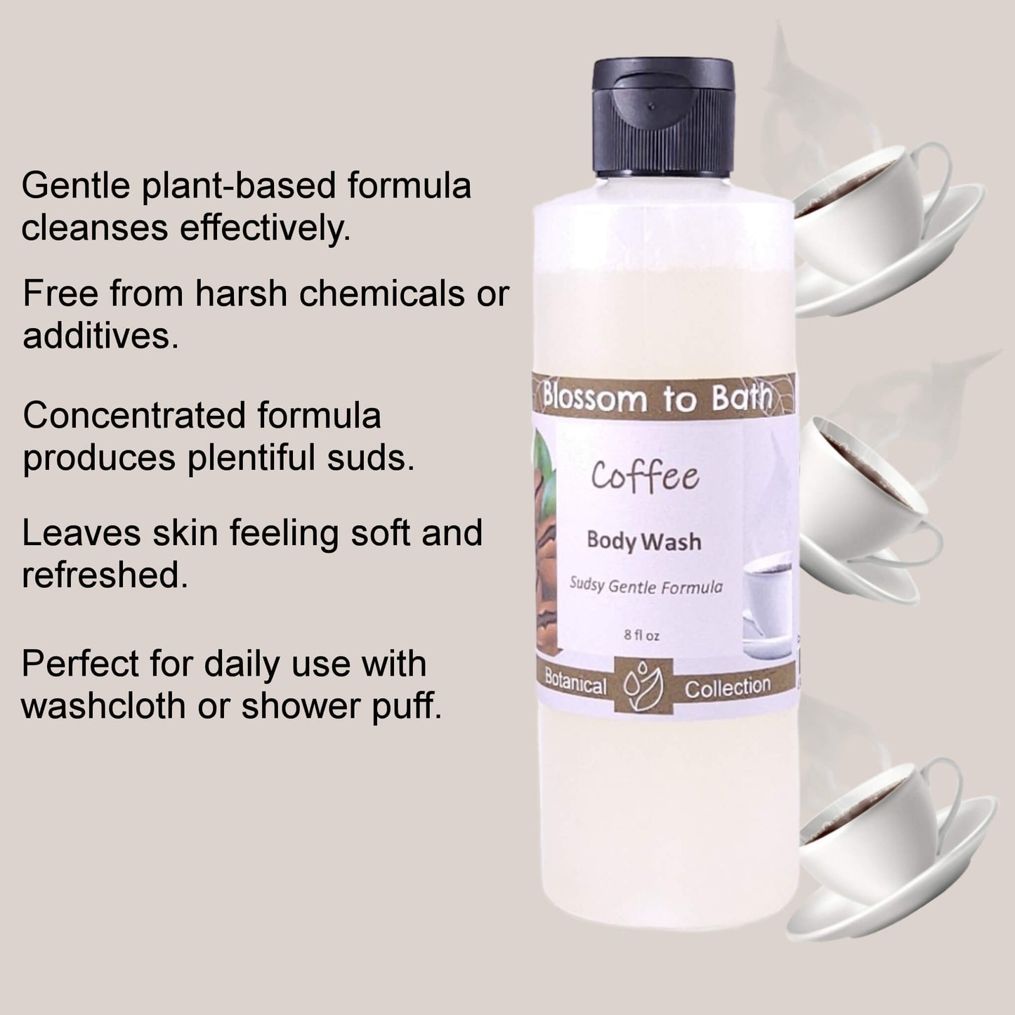 Coffee Body Wash (8 Ounce) - Natural Fragrance