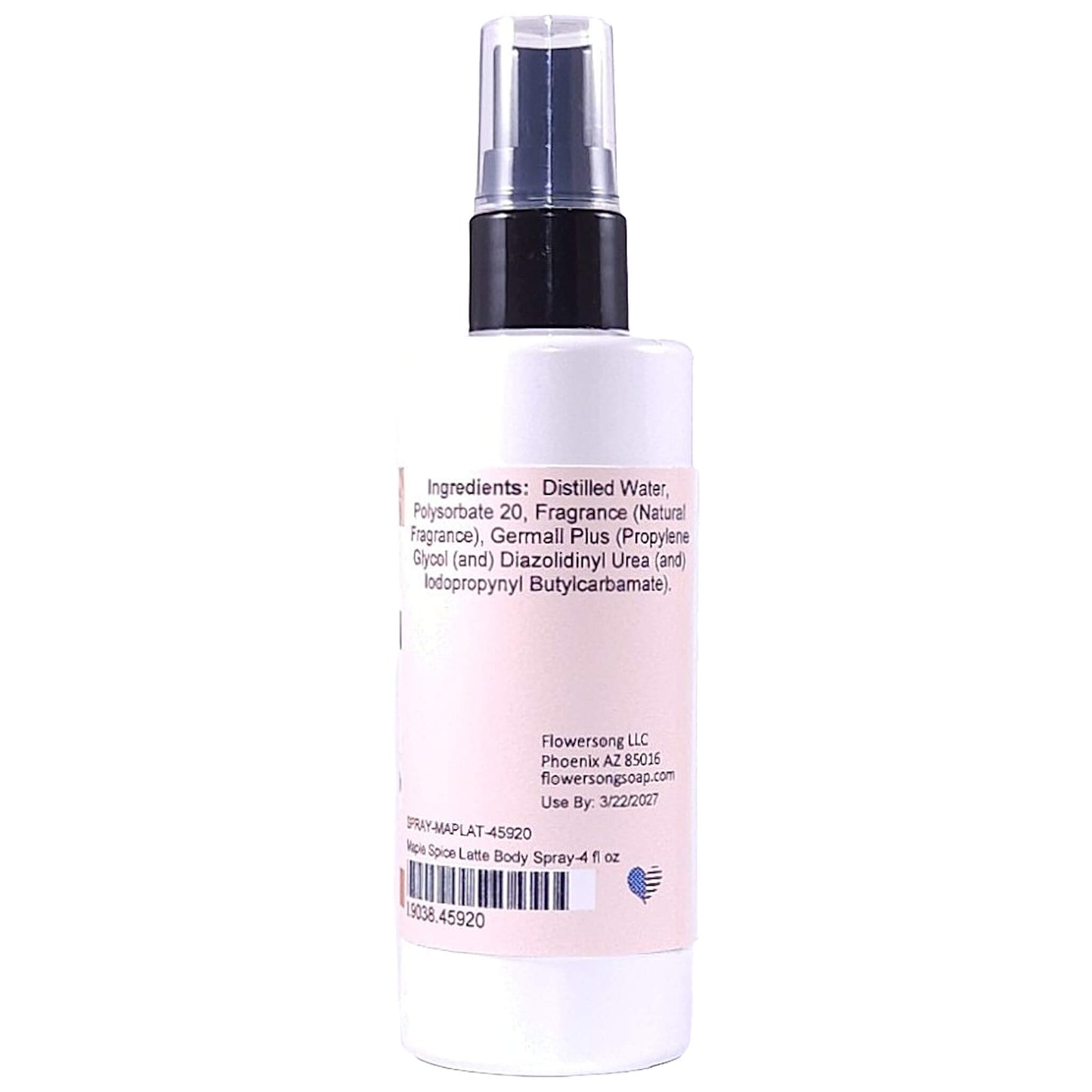 Maple Spice Latte Body Spray (4 Ounce) - Natural Fragrance