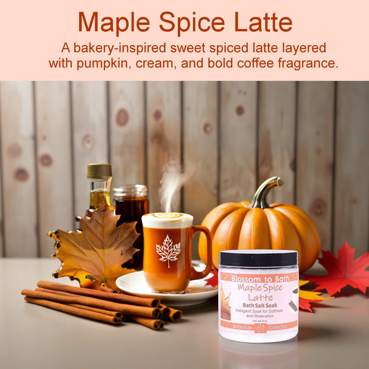 Maple Spice Latte Bath Salt Soak (8 ounce) - Natural Fragrance