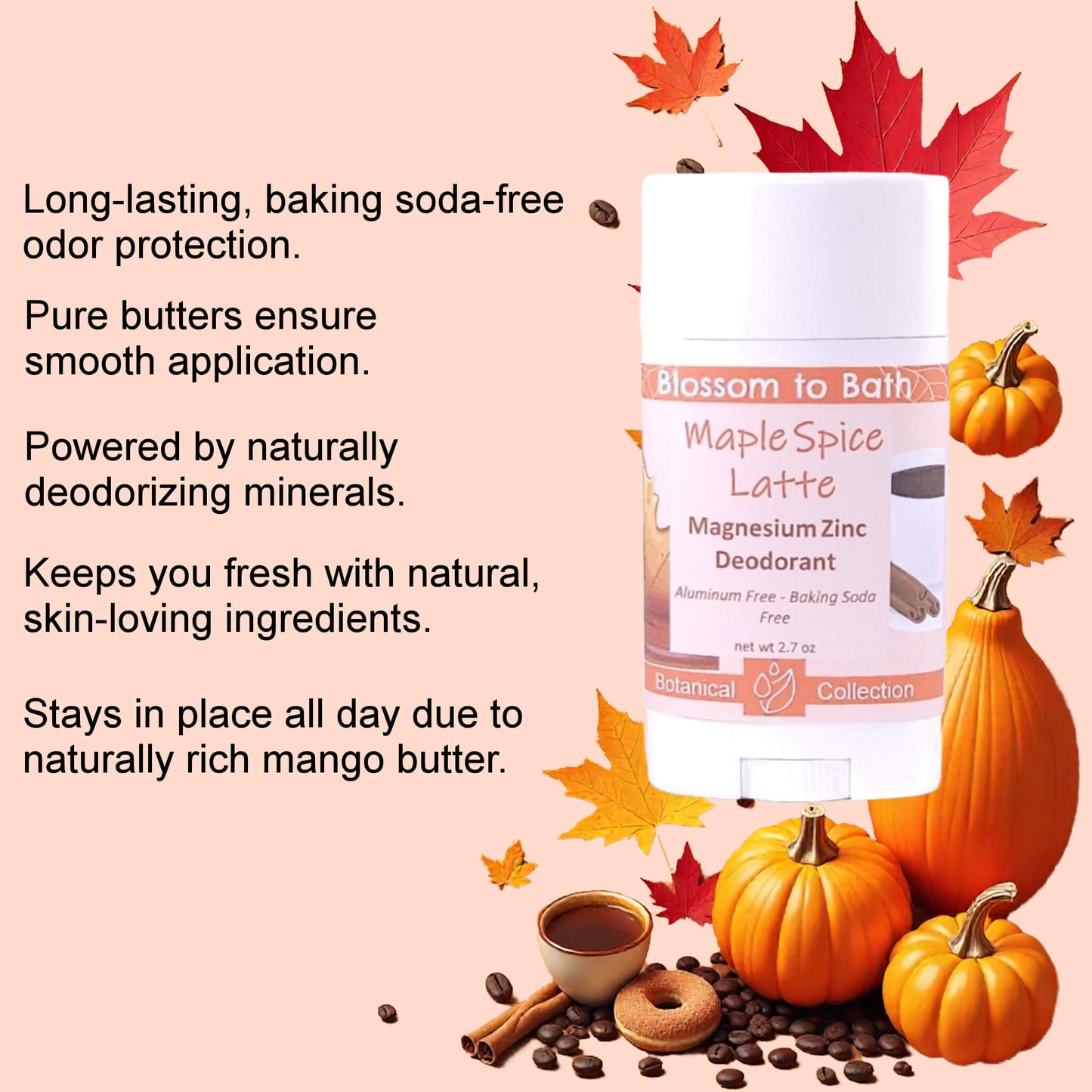 Maple Spice Latte Magnesium Zinc Deodorant (2.7 ounce) - Natural Fragrance