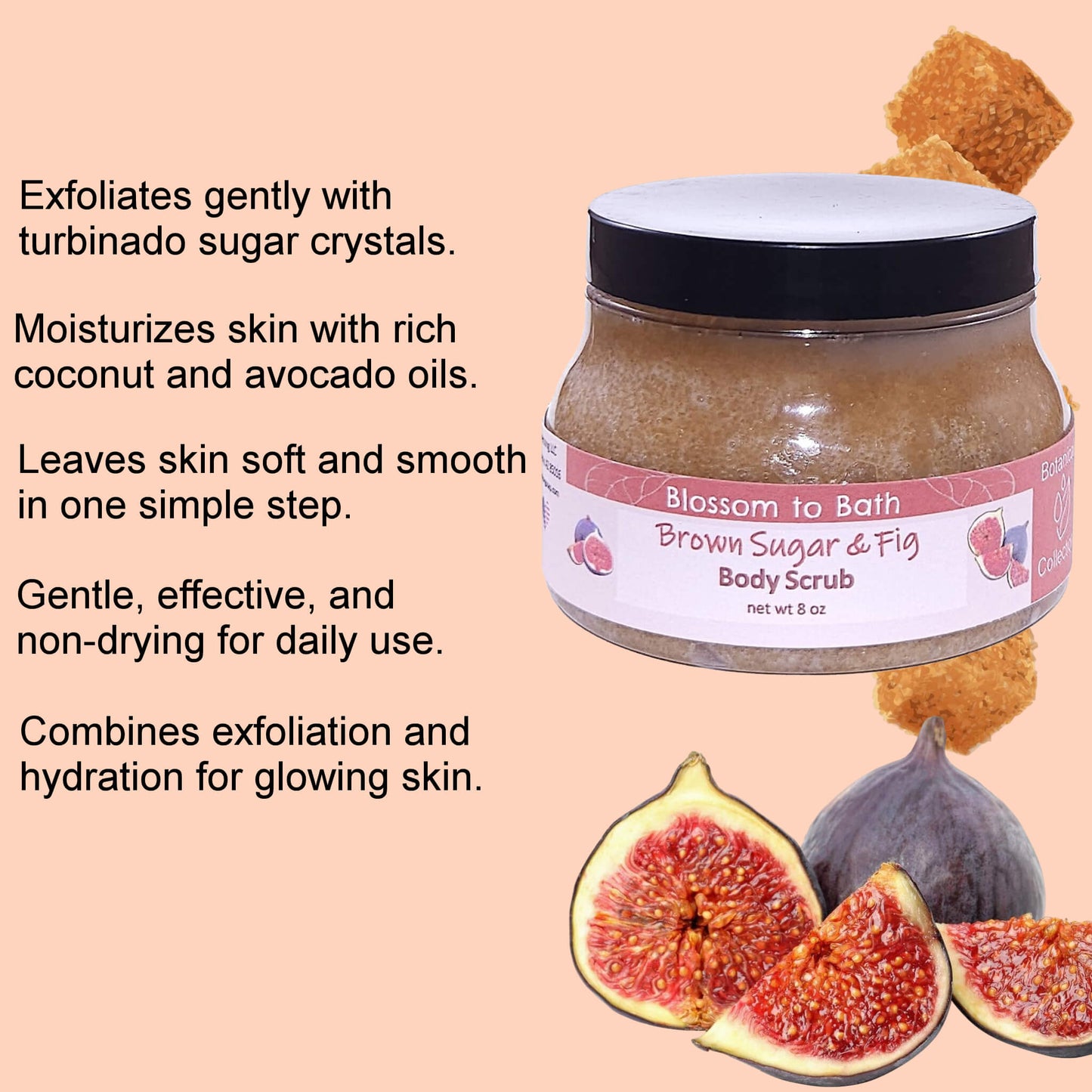 Brown Sugar & Fig Body Scrub (8 Ounce) - Natural Fragrance