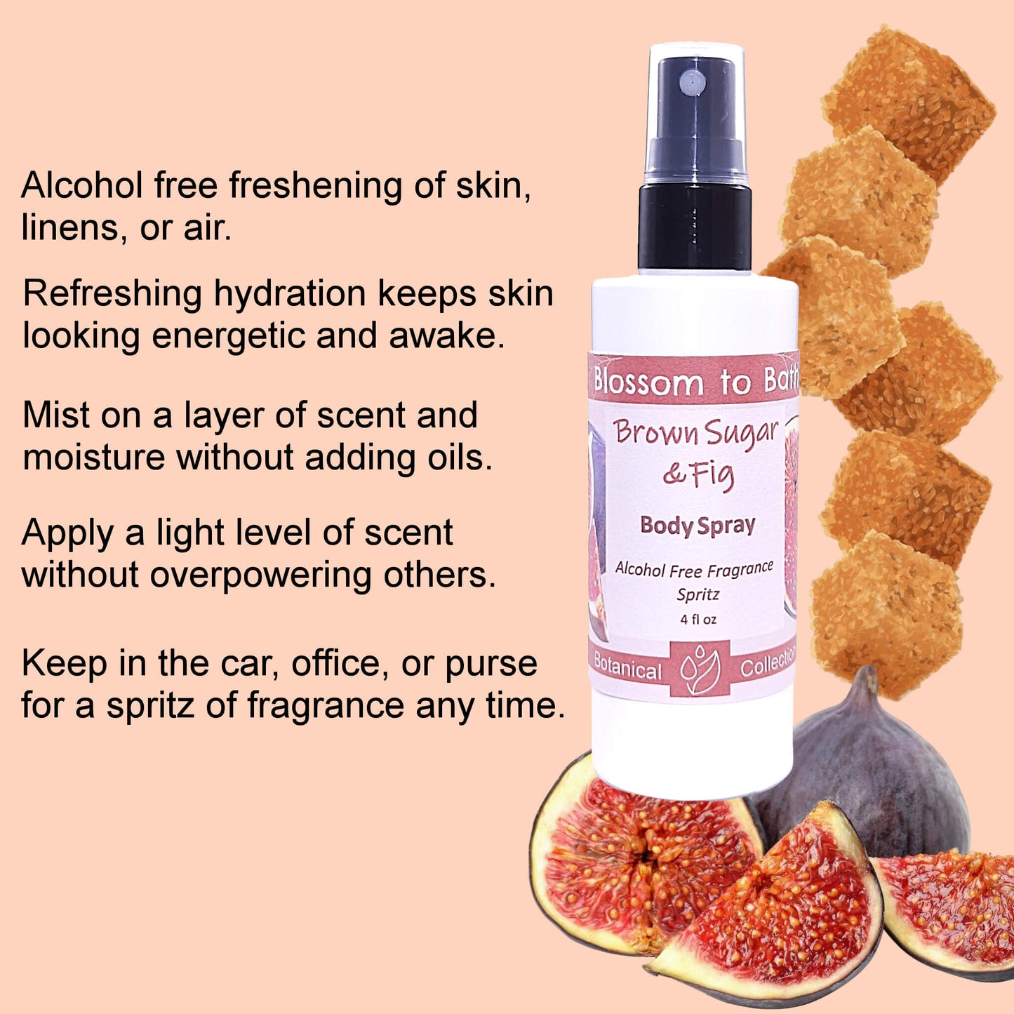 Brown Sugar & Fig Body Spray (4 Ounce) - Natural Fragrance