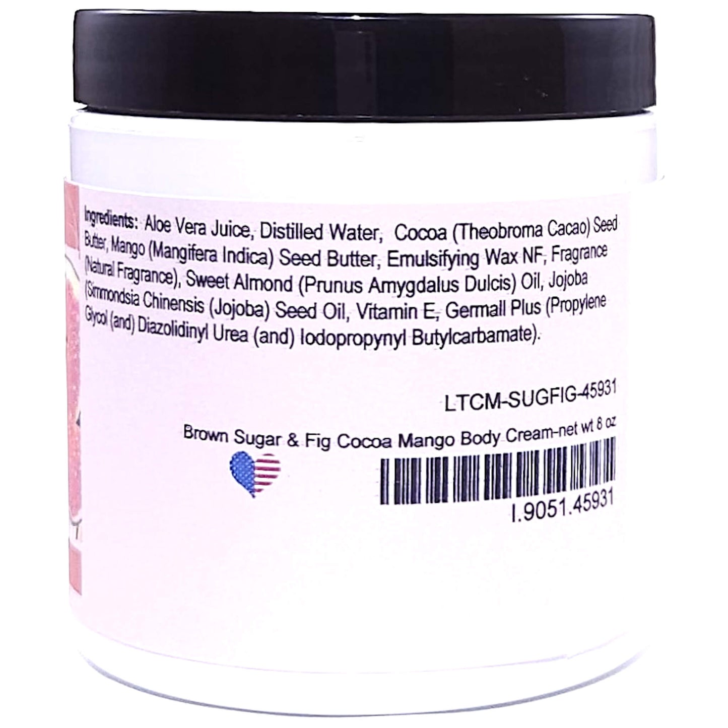 Brown Sugar & Fig Cocoa Mango Body Cream (8 Ounce) - Natural Fragrance