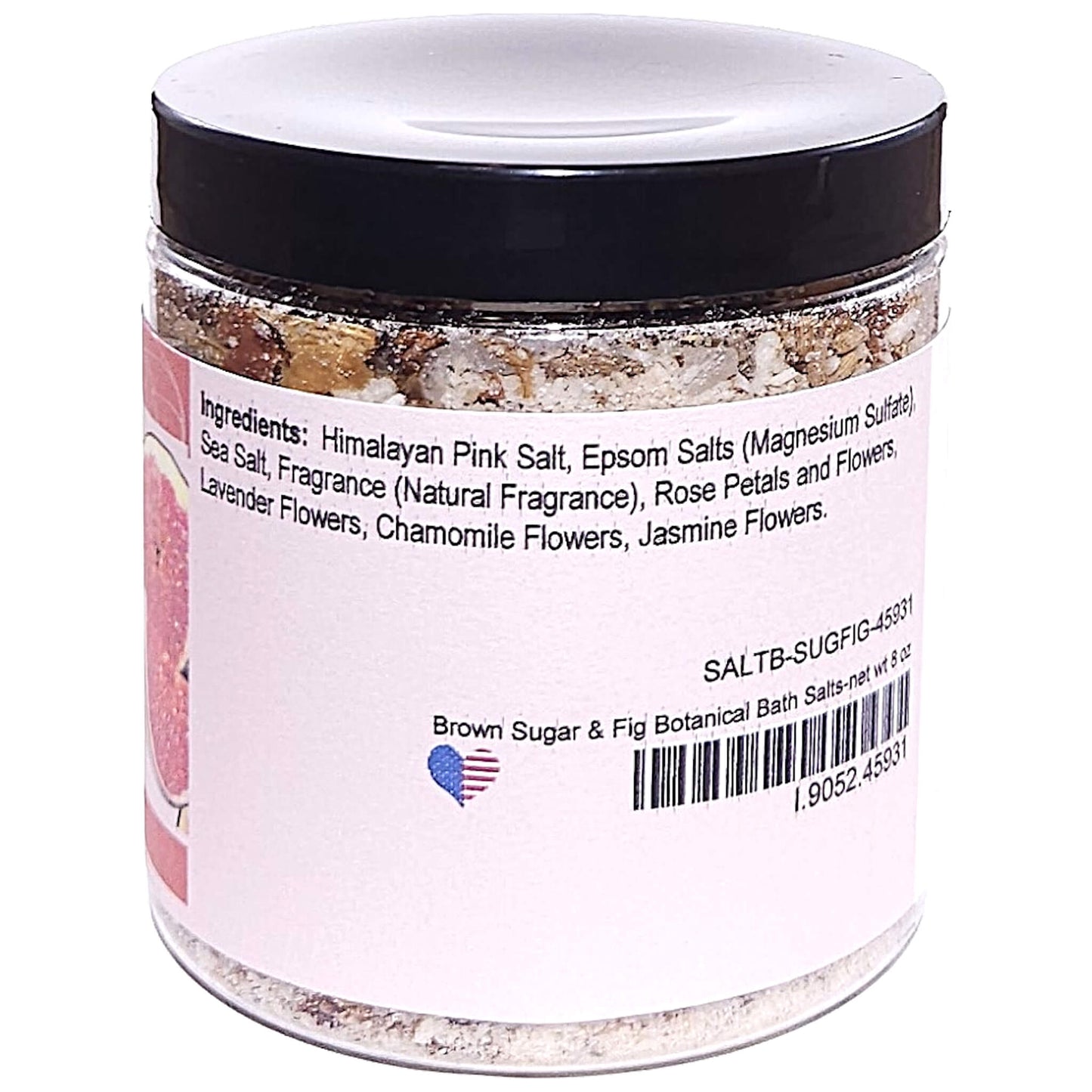 Brown Sugar & Fig Botanical Bath Salts (8 ounce) - Natural Fragrance