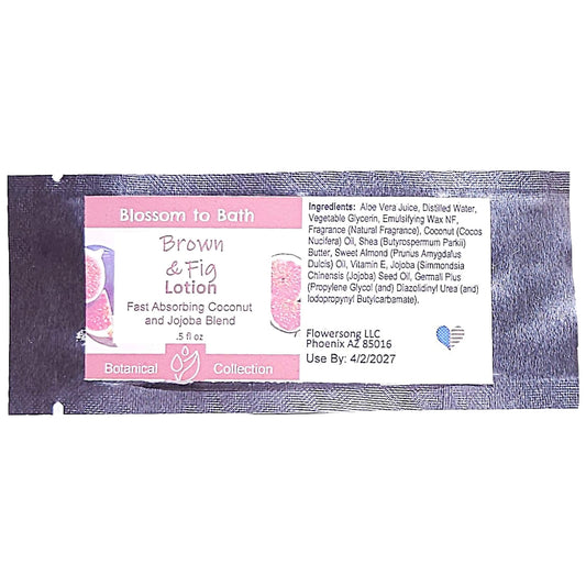 Buy Blossom to Bath Brown Sugar & Fig Lotion from Flowersong Soap Studio.   Daily Use Lotion with a Sweet and Fruity Scent that Soaks in Quickly to Soften and Smooth Skin .  A warm, syrupy blend of fig and brown sugar that feels cozy, sweet, and naturally indulgent.