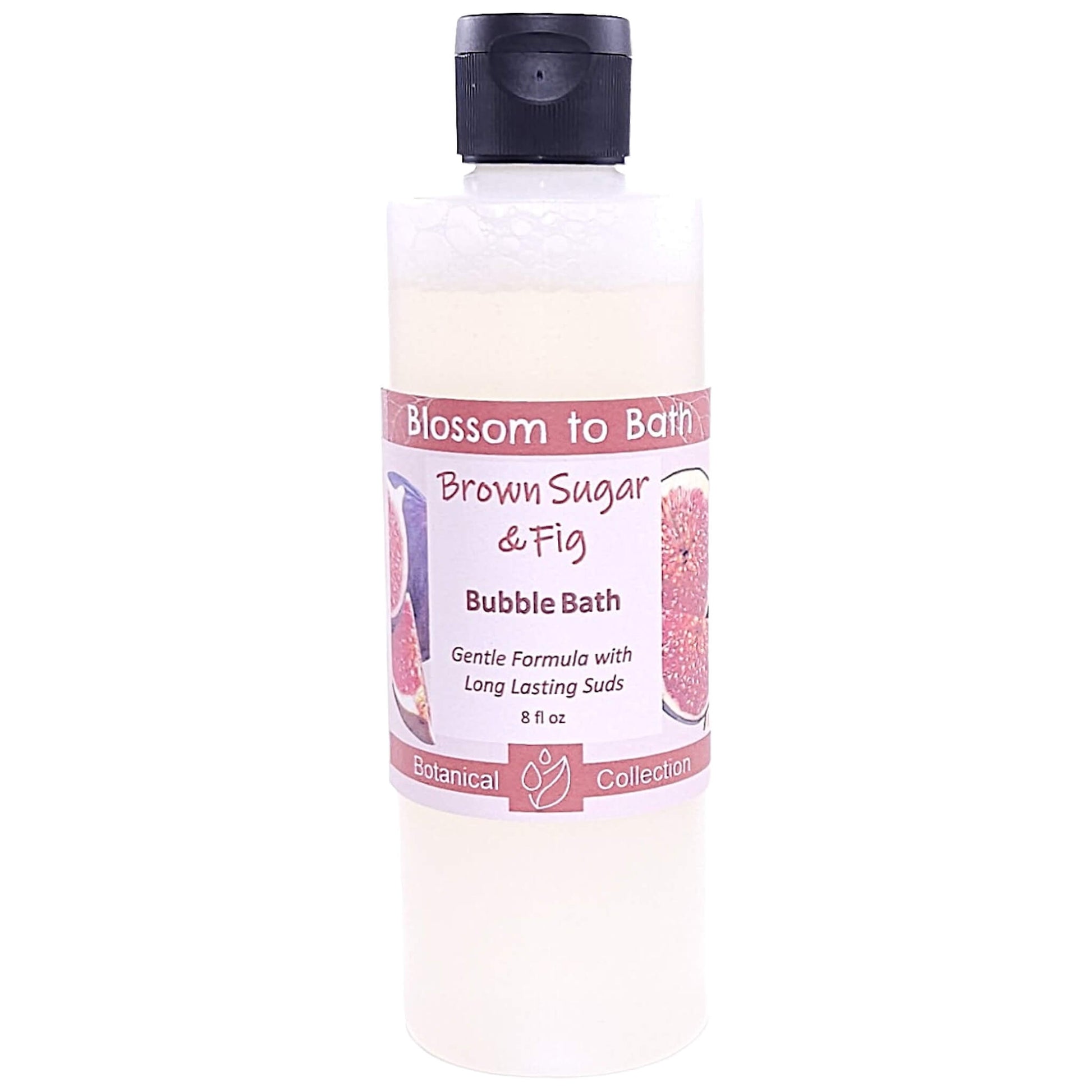 Buy Blossom to Bath Brown Sugar & Fig Bubble Bath from Flowersong Soap Studio.   Lively, Long Lasting Bubbles in a Gentle Sweet and Fruity Scented Formula for Maximum Relaxation Time .  A warm, syrupy blend of fig and brown sugar that feels cozy, sweet, and naturally indulgent.
