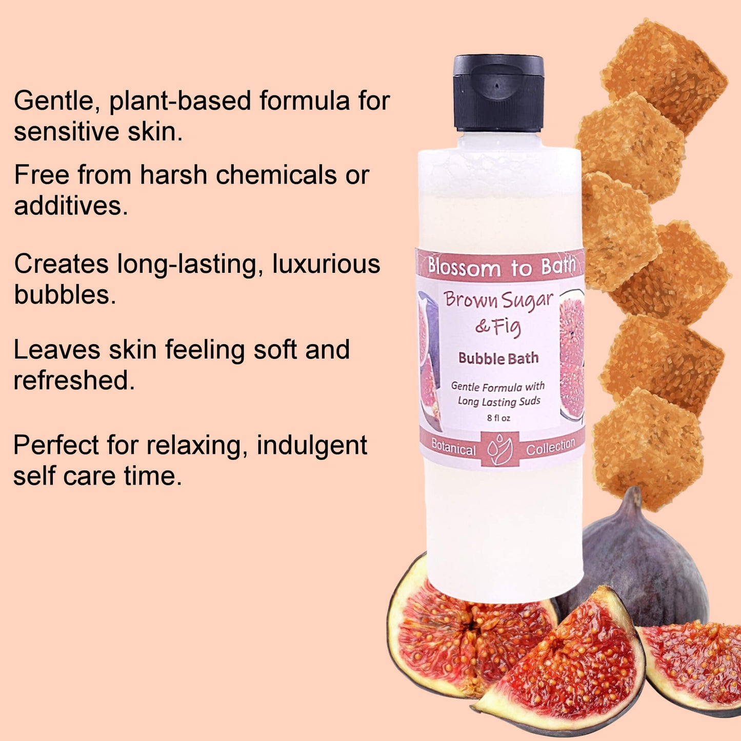 Brown Sugar & Fig Bubble Bath (8 ounce) - Natural Fragrance