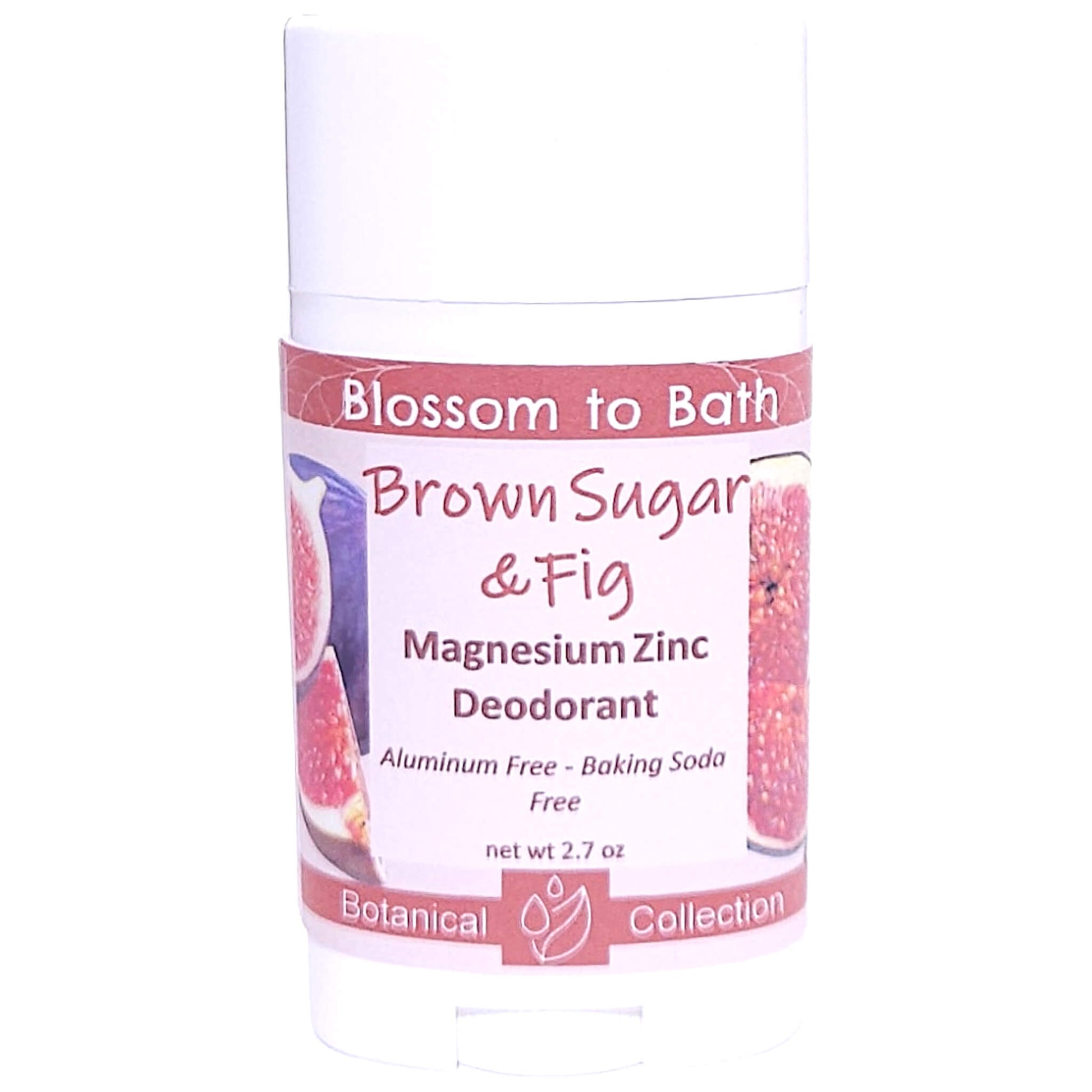 Buy Blossom to Bath Brown Sugar & Fig Magnesium Zinc Deodorant from Flowersong Soap Studio.   Natural Deodorant Protection with a Long Lasting Luxury Sweet and Fruity Scent Made from Pure Botanicals and Butters .  A warm, syrupy blend of fig and brown sugar that feels cozy, sweet, and naturally indulgent.