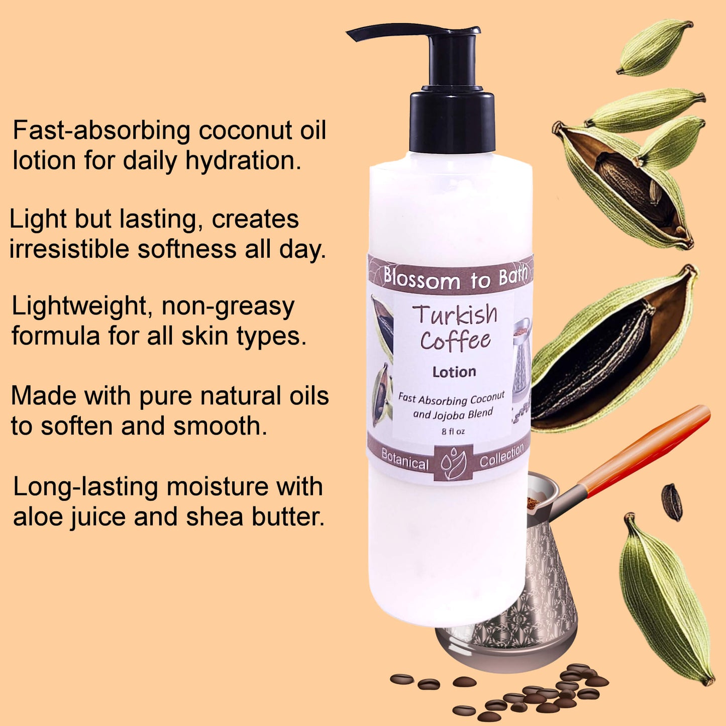 Turkish Coffee Lotion (8 Ounce) - Natural Fragrance