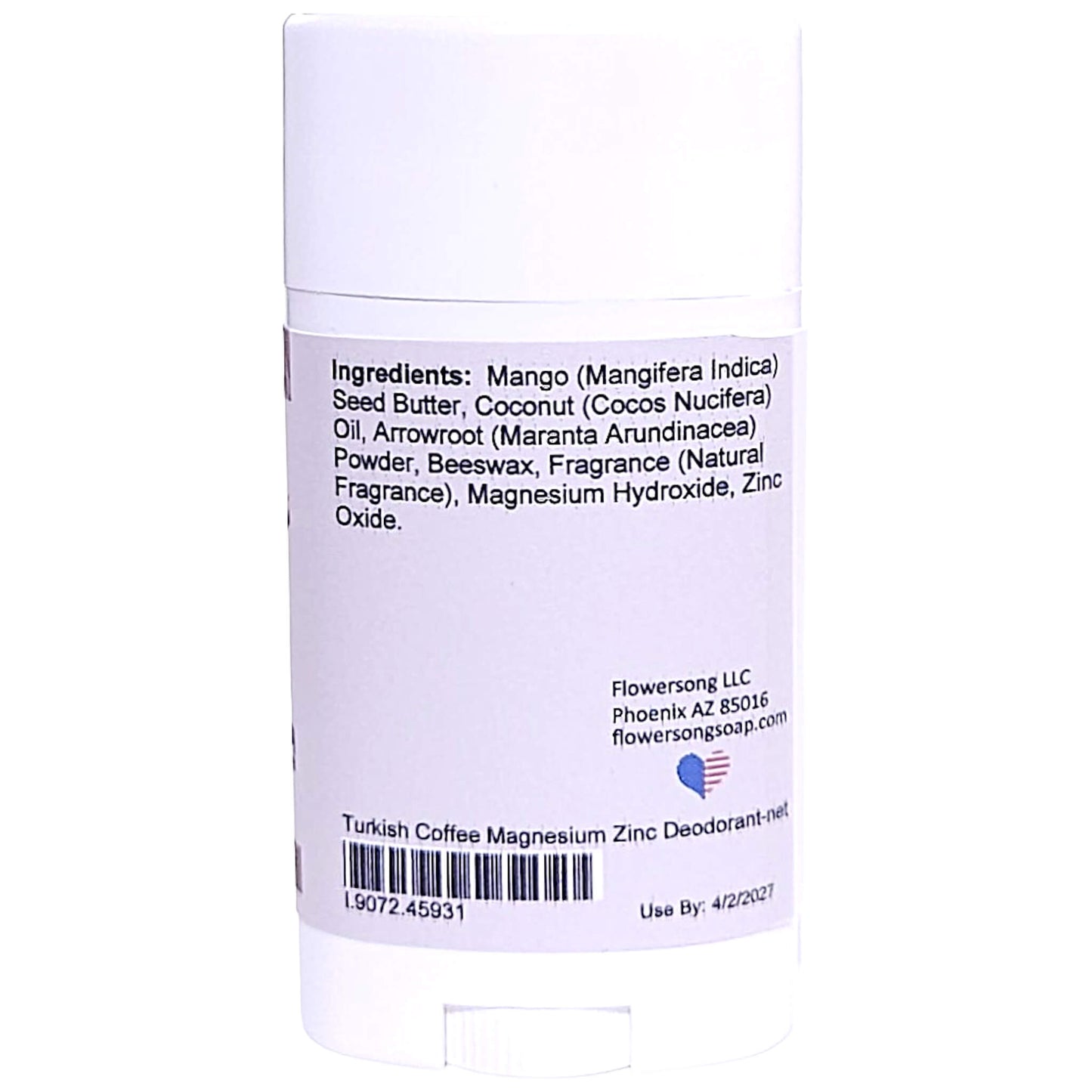 Turkish Coffee Magnesium Zinc Deodorant (2.7 ounce) - Natural Fragrance