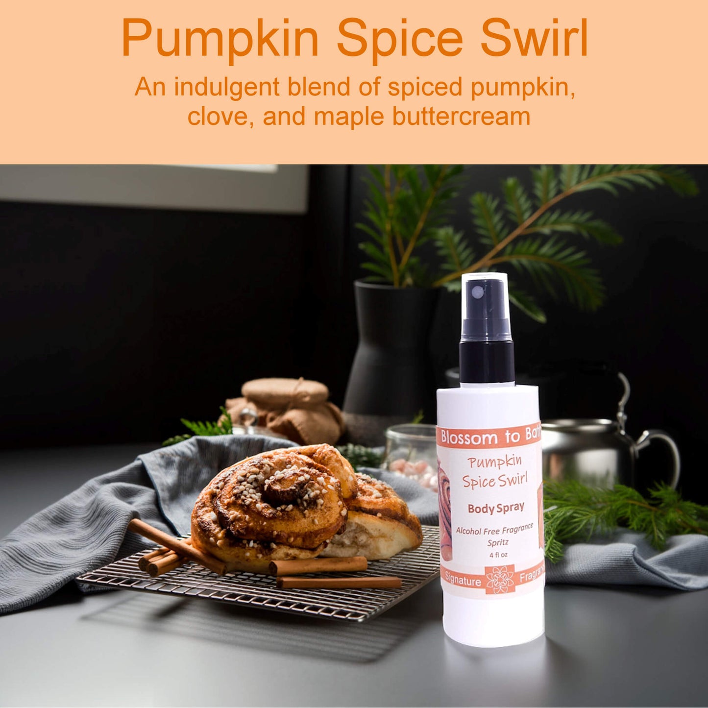Pumpkin Spice Swirl Body Spray (4 Ounce) - Phthalate Free Fragrance