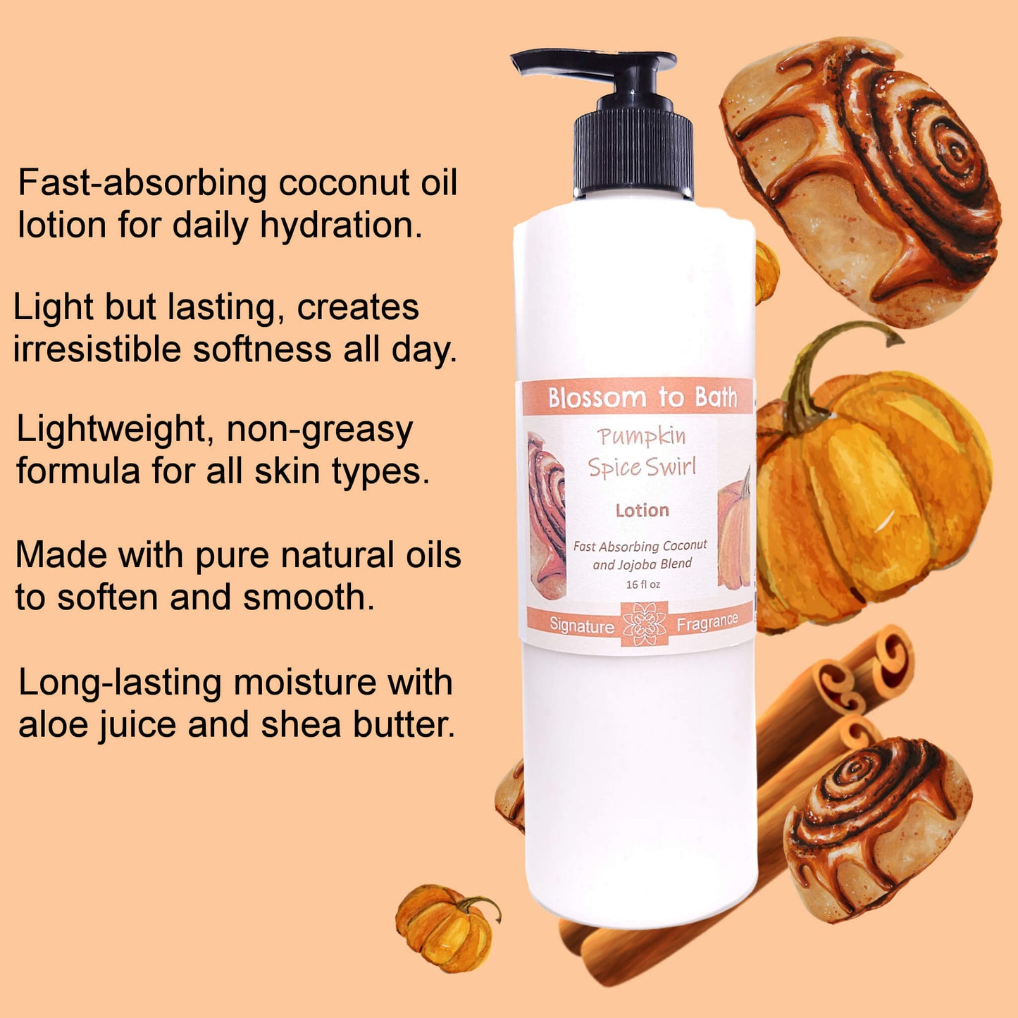 Pumpkin Spice Swirl Lotion (16 ounce) - Phthalate Free Fragrance