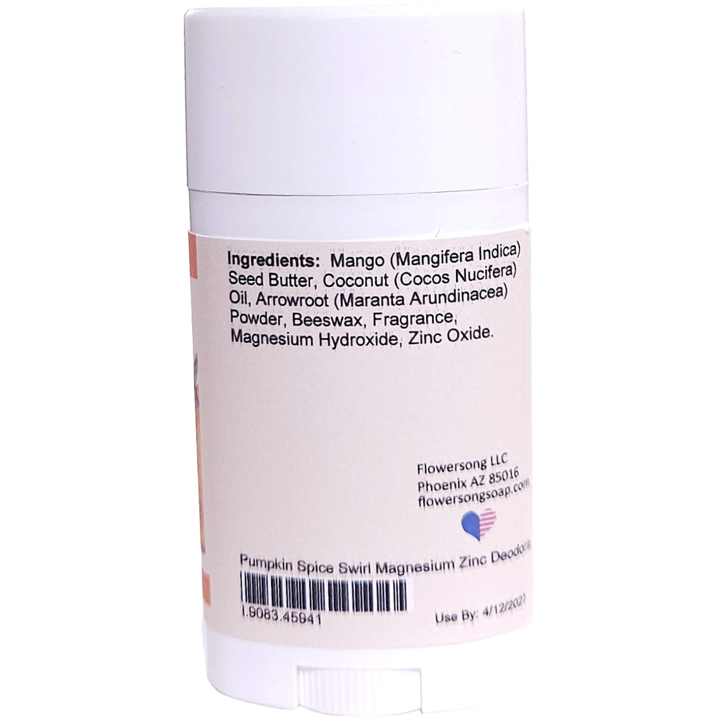 Pumpkin Spice Swirl Magnesium Zinc Deodorant (2.7 ounce) - Phthalate Free Fragrance