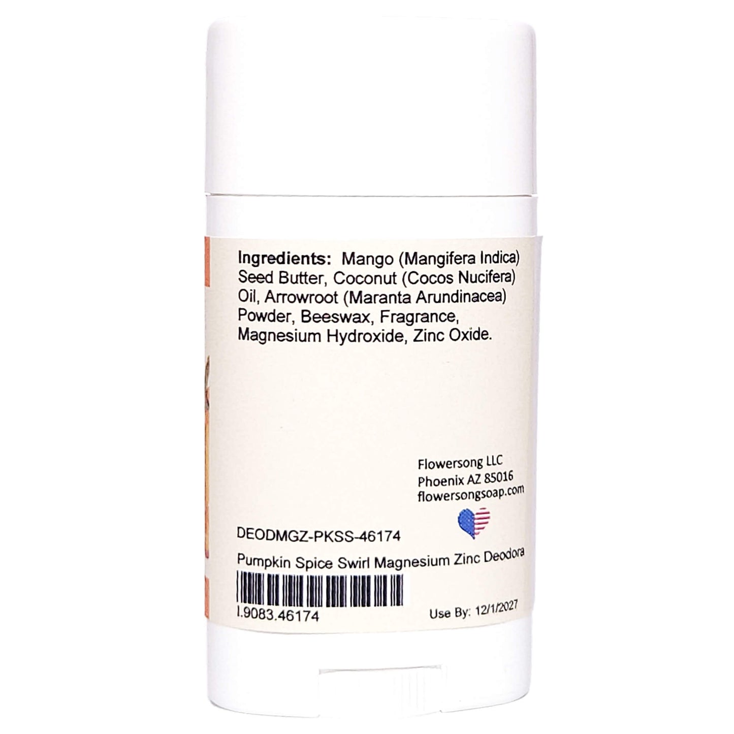 Pumpkin Spice Swirl Magnesium Zinc Deodorant (2.7 ounce) - Phthalate Free Fragrance
