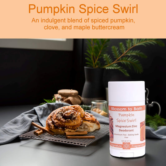 Pumpkin Spice Swirl Magnesium Zinc Deodorant (2.7 ounce) - Phthalate Free Fragrance