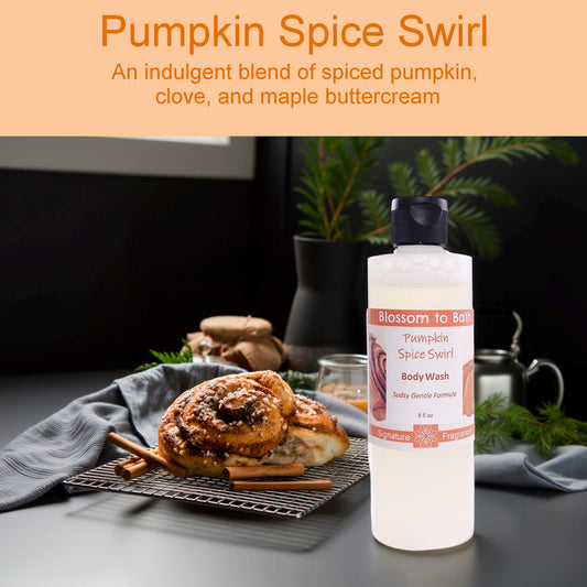 Pumpkin Spice Swirl Body Wash (8 Ounce) - Phthalate Free Fragrance