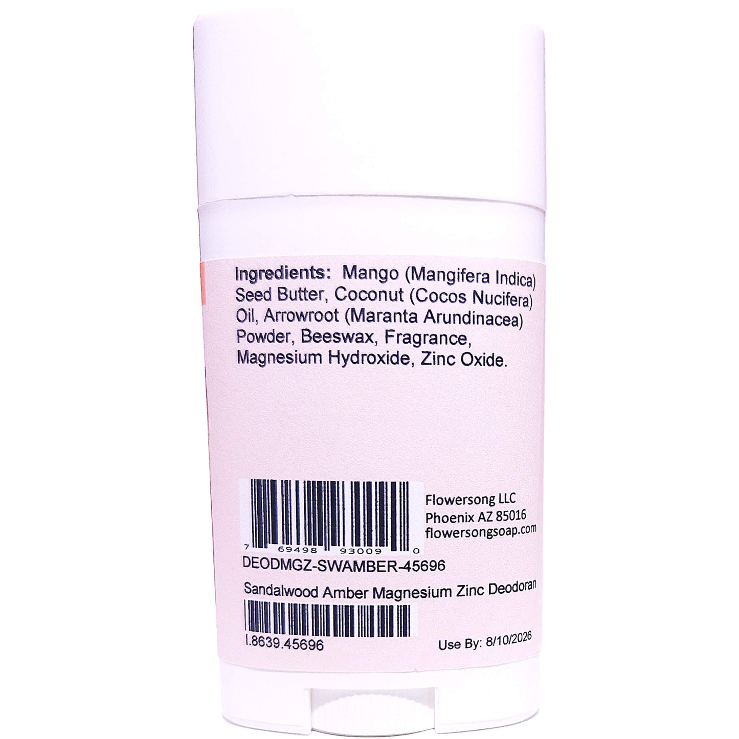 Sandalwood Amber Magnesium Zinc Deodorant (3 Pack) - Phthalate Free Fragrance