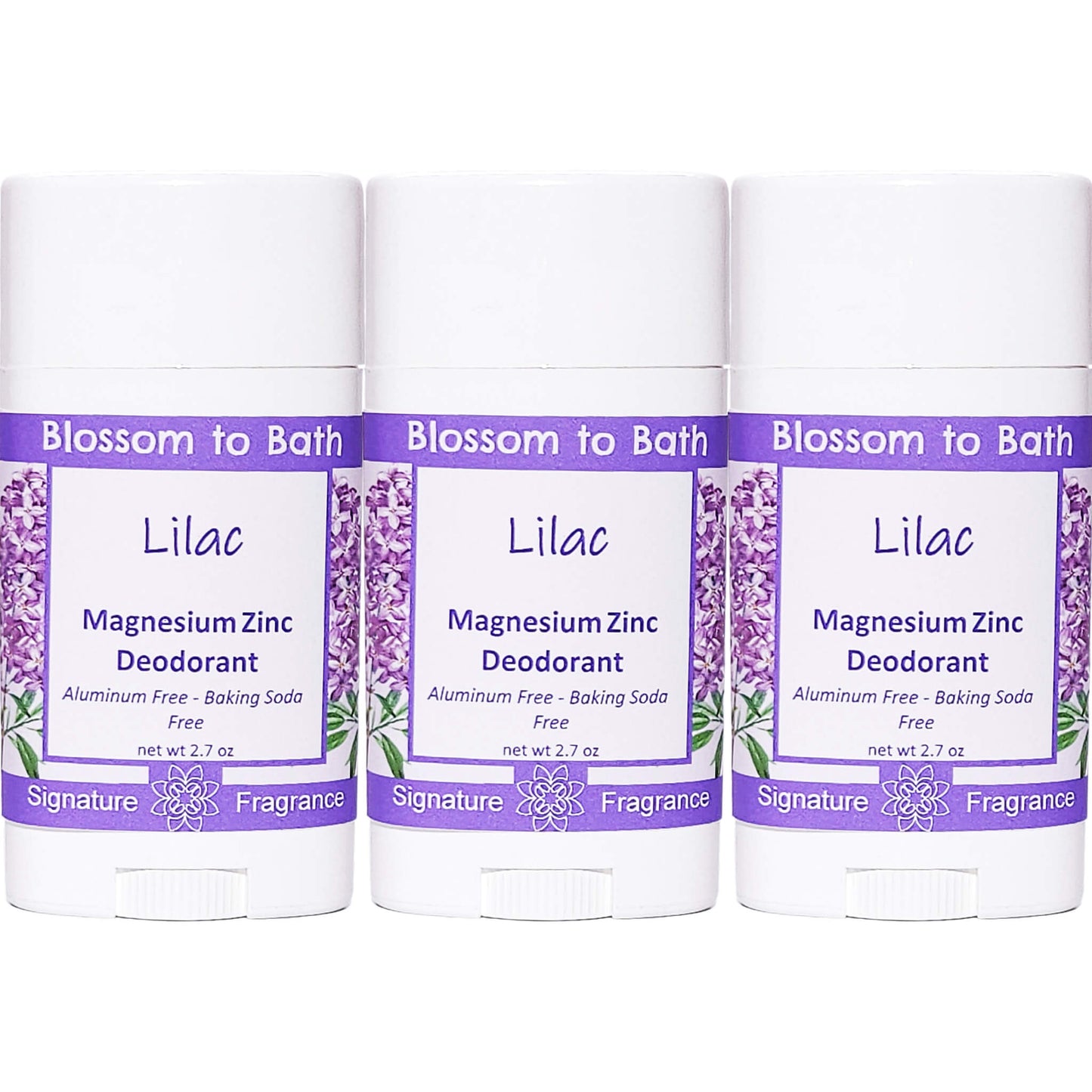 Buy Blossom to Bath Lilac Magnesium Zinc Deodorant from Flowersong Soap Studio.   Natural Deodorant Protection with a Long Lasting Lilac Scent Made from Pure Botanicals and Butters .  The embodiment of spring flowers in the scent of a freshly blooming lilac bush