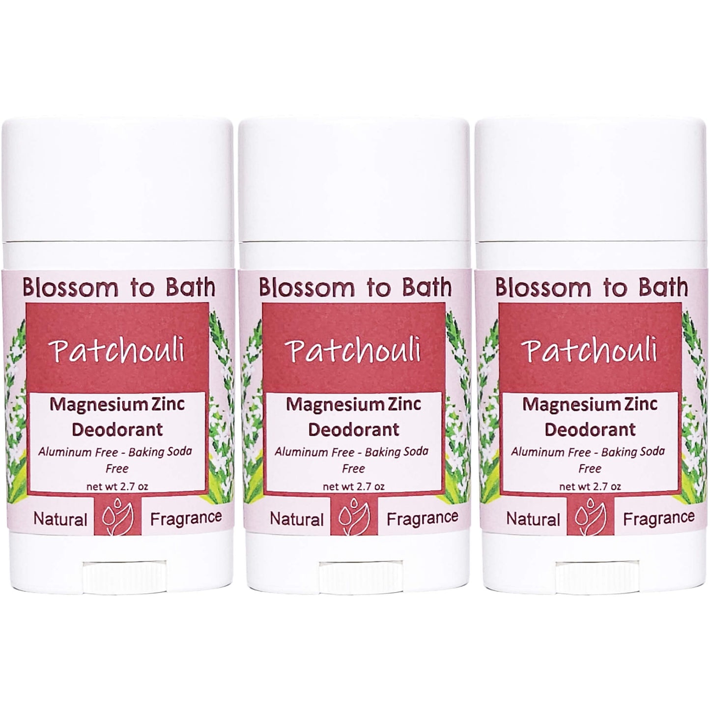 Buy Blossom to Bath Patchouli Magnesium Zinc Deodorant from Flowersong Soap Studio.   Natural Deodorant Protection with a Long Lasting Patchouli Scent Made from Pure Botanicals and Butters .  The pure earthy, woody, spicy scent of straight Patchouli.