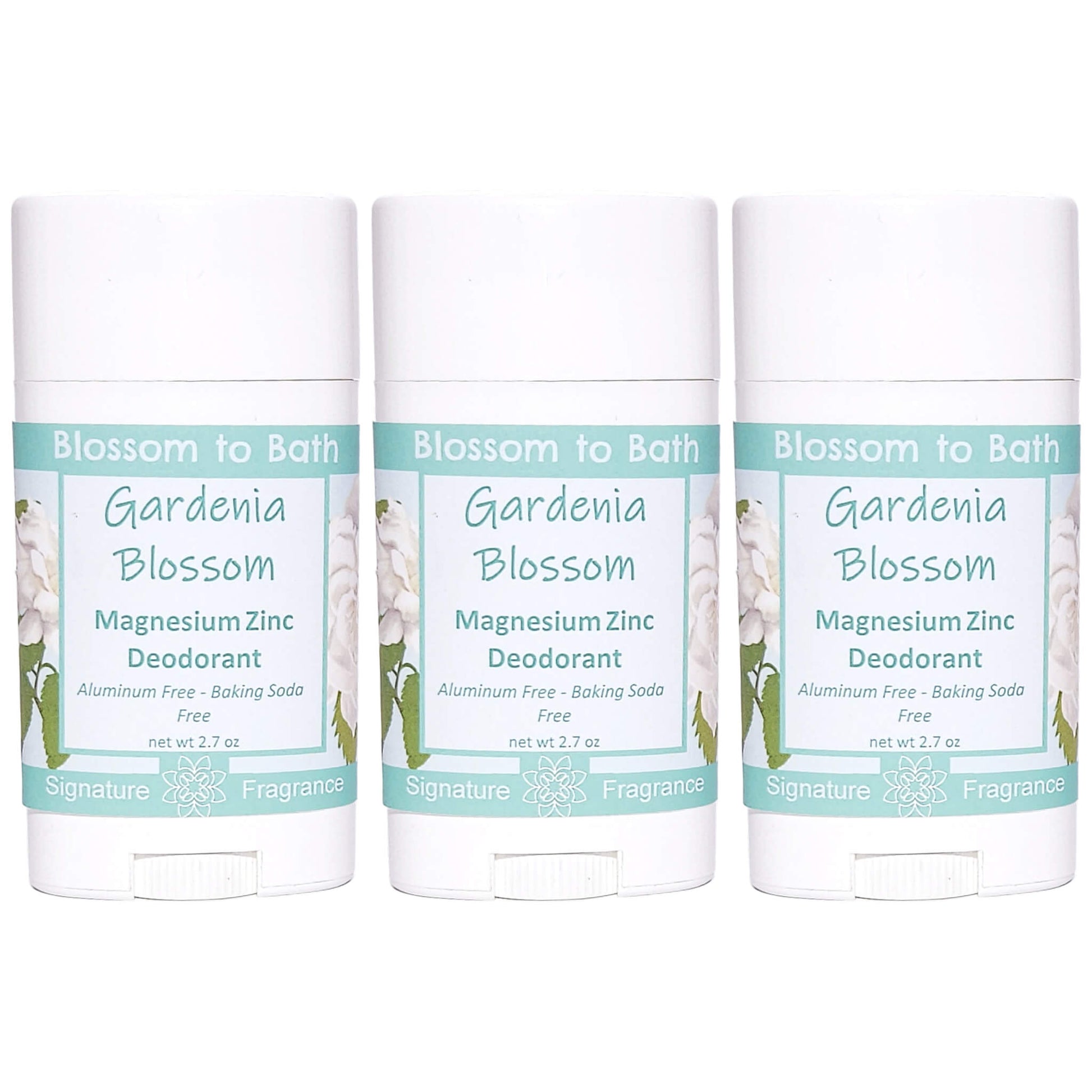 Buy Blossom to Bath Gardenia Blossom Magnesium Zinc Deodorant from Flowersong Soap Studio.   Natural Deodorant Protection with a Long Lasting Rich Sweet Floral Scent Made from Pure Botanicals and Butters .  Sweet Gardenia in a puff of blooming summer flowers