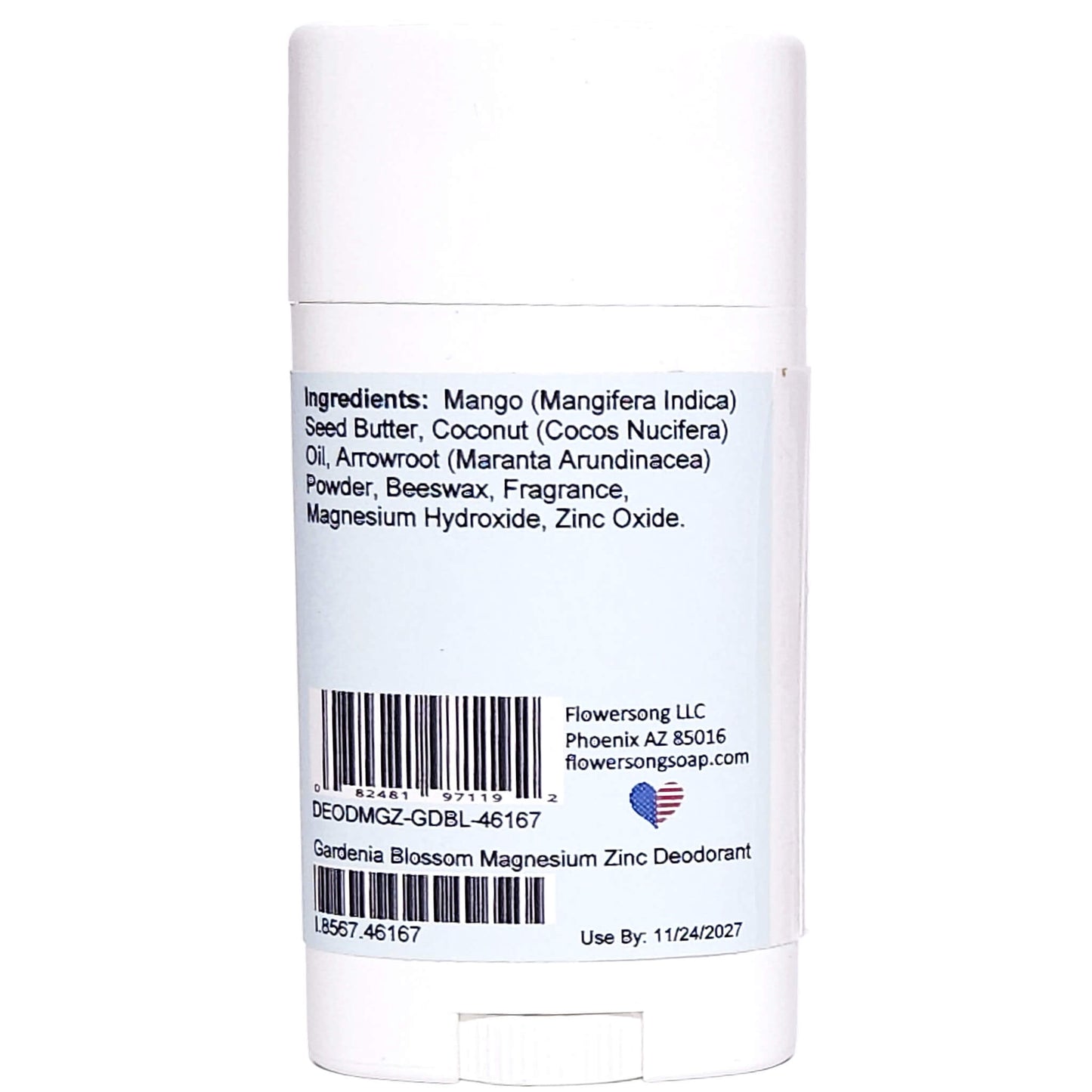Gardenia Blossom Magnesium Zinc Deodorant (3 Pack) - Phthalate Free Fragrance