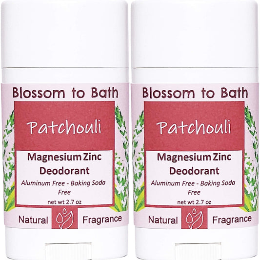 Buy Blossom to Bath Patchouli Magnesium Zinc Deodorant from Flowersong Soap Studio.   Natural Deodorant Protection with a Long Lasting Patchouli Scent Made from Pure Botanicals and Butters .  The pure earthy, woody, spicy scent of straight Patchouli.