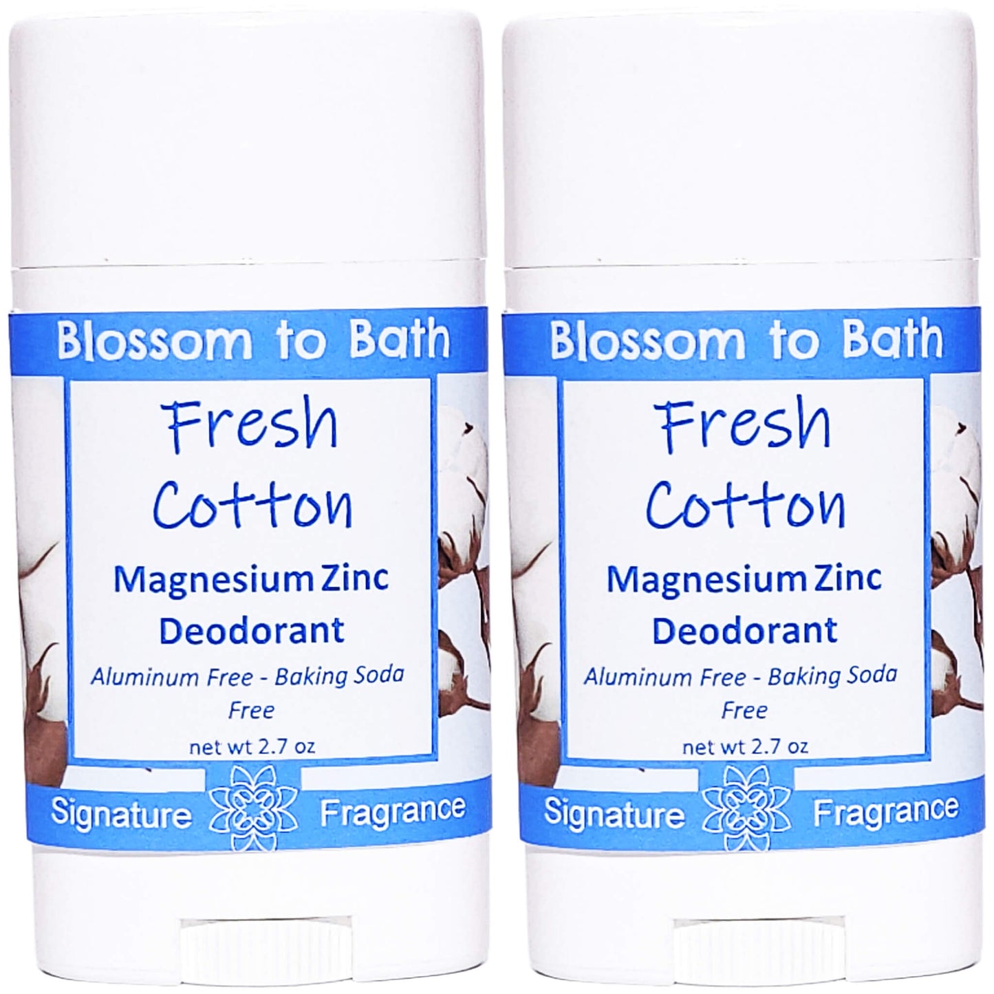 Buy Blossom to Bath Fresh Cotton Magnesium Zinc Deodorant from Flowersong Soap Studio.   Natural Deodorant Protection with a Long Lasting Fresh Cotton Scent Made from Pure Botanicals and Butters .  Smells like clean sheets drying in a breeze of spring blossoms.