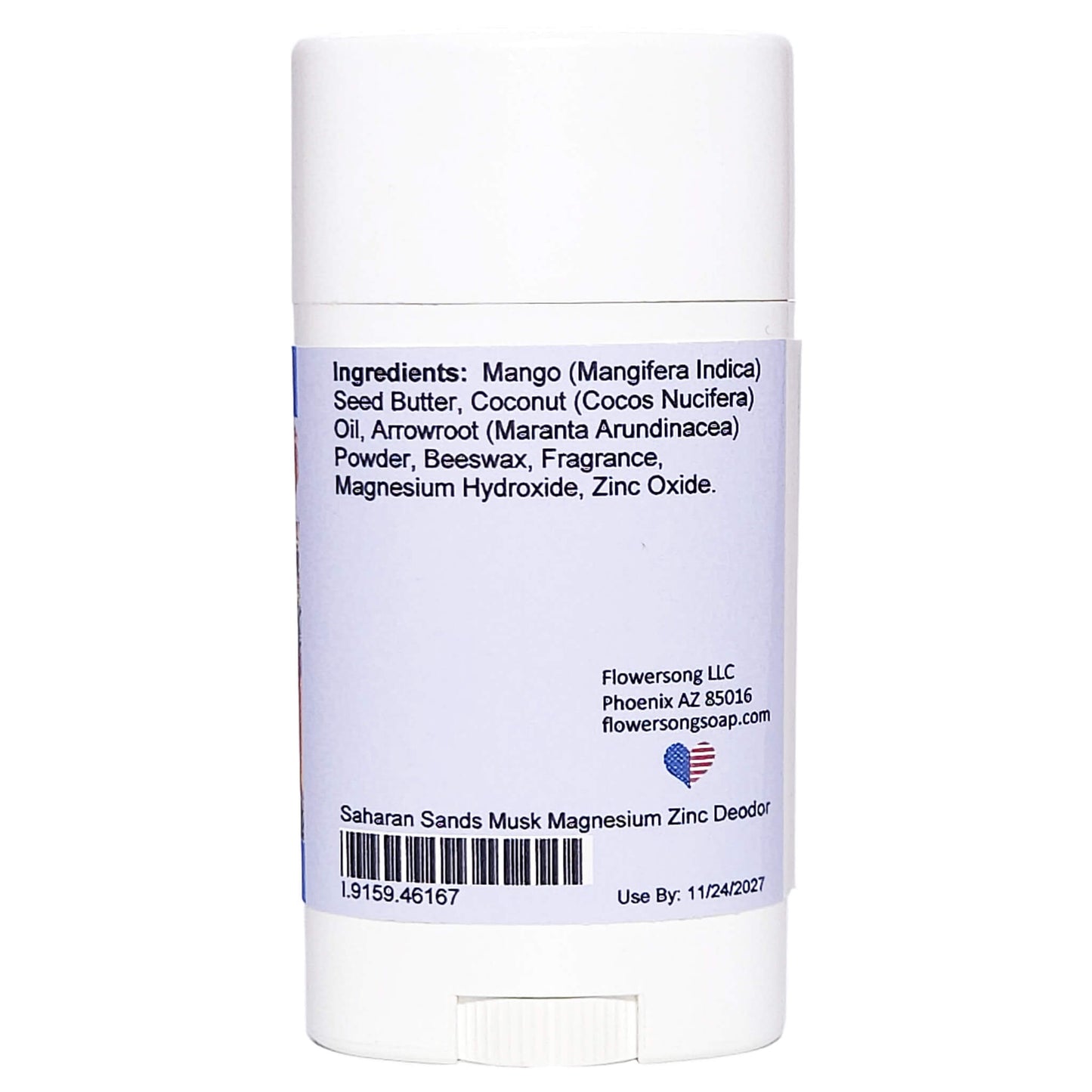 Saharan Sands Musk Magnesium Zinc Deodorant (2.7 ounce) - Phthalate Free Fragrance