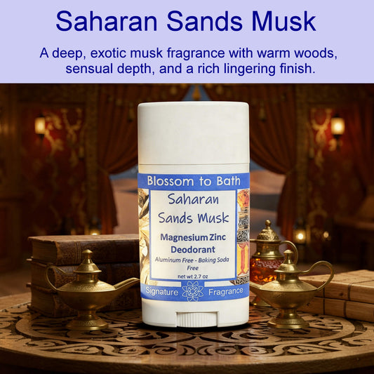 Saharan Sands Musk Magnesium Zinc Deodorant (2.7 ounce) - Phthalate Free Fragrance
