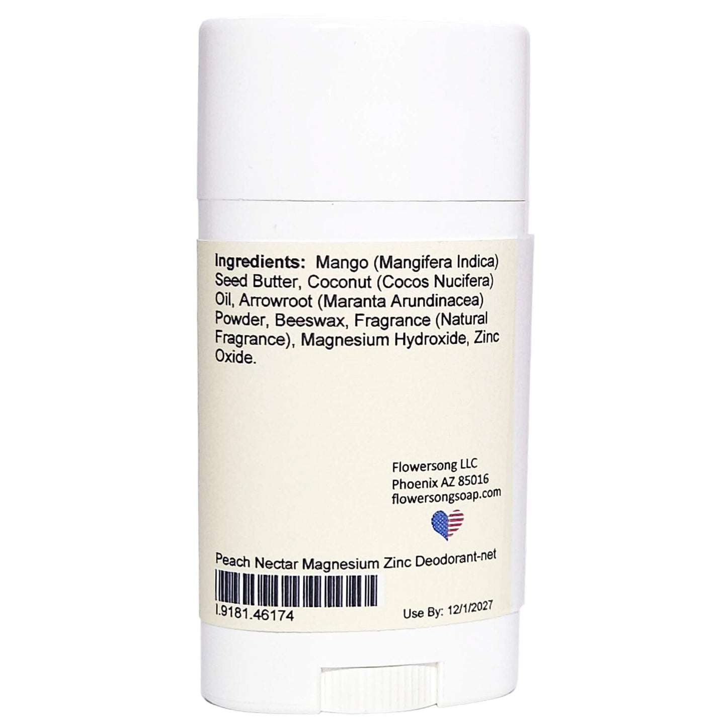 Peach Nectar Magnesium Zinc Deodorant (2.7 ounce) - Natural Fragrance