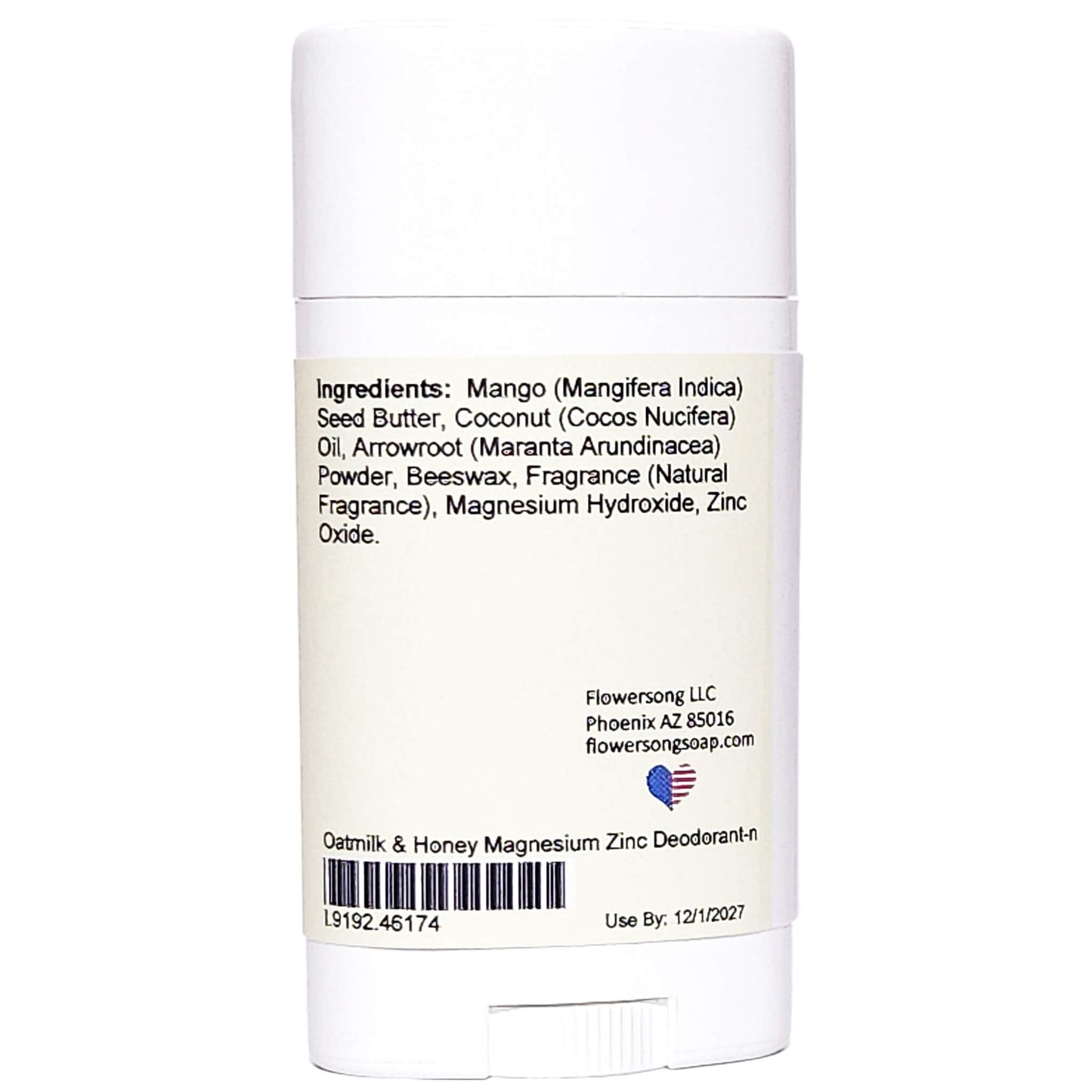 Oatmilk & Honey Magnesium Zinc Deodorant (2.7 ounce) - Natural Fragrance