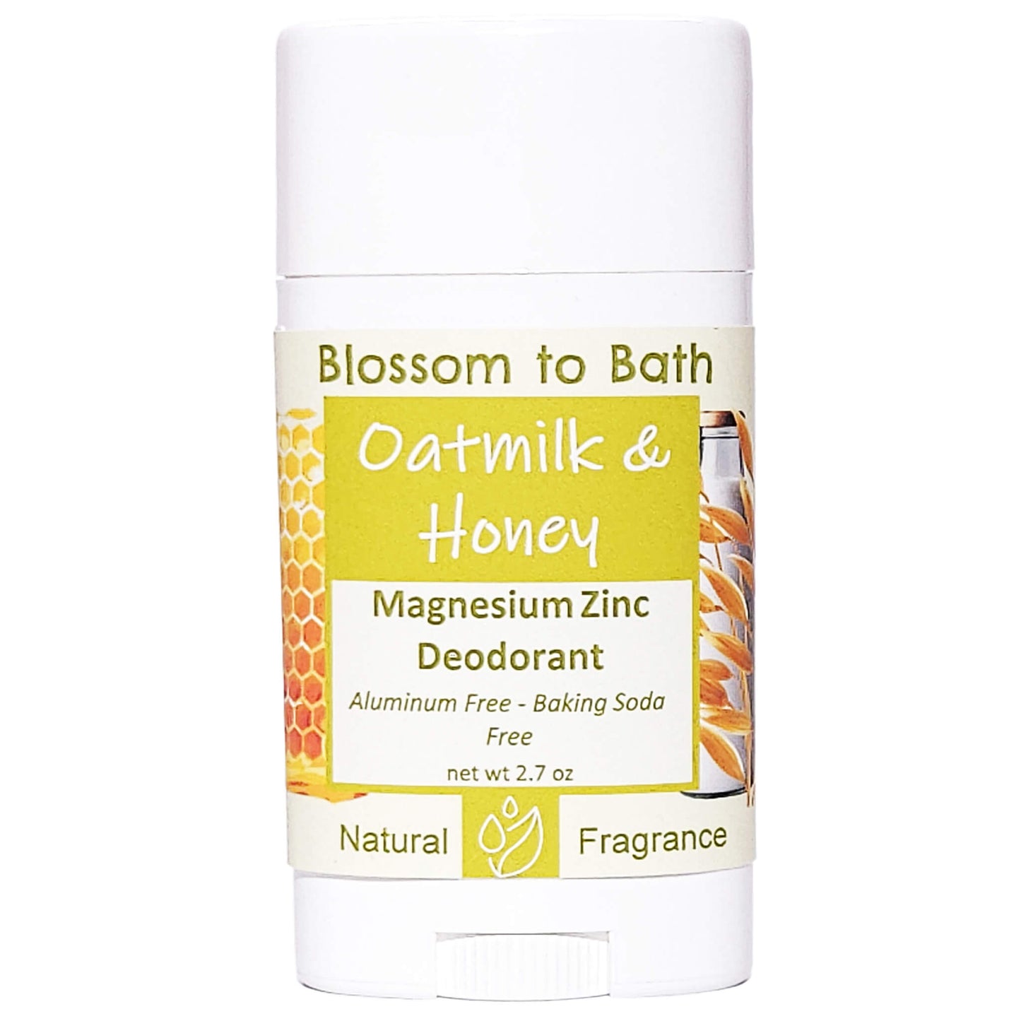 Buy Blossom to Bath Oatmilk & Honey Magnesium Zinc Deodorant from Flowersong Soap Studio.   Natural Deodorant Protection with a Long Lasting Creamy Oatmeal Scent Made from Pure Botanicals and Butters .  A soft, creamy blend of oatmilk and honey with a warm, comforting finish.