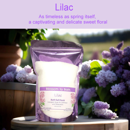 Lilac Bath Salt Soak (16 ounce) - Phthalate Free Fragrance