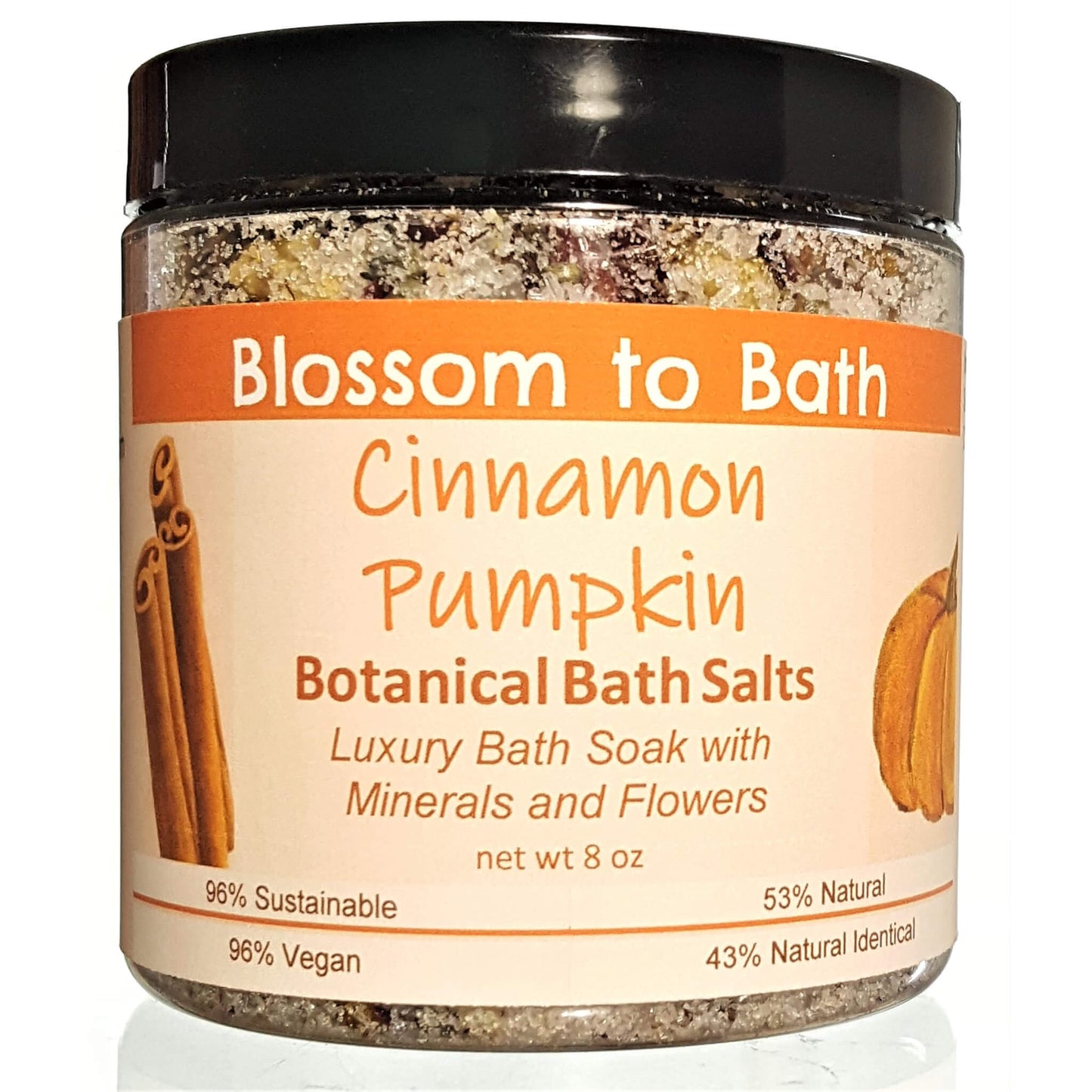 Cinnamon Pumpkin Botanical Bath Salts (8 ounce) - Phthalate Free Fragrance