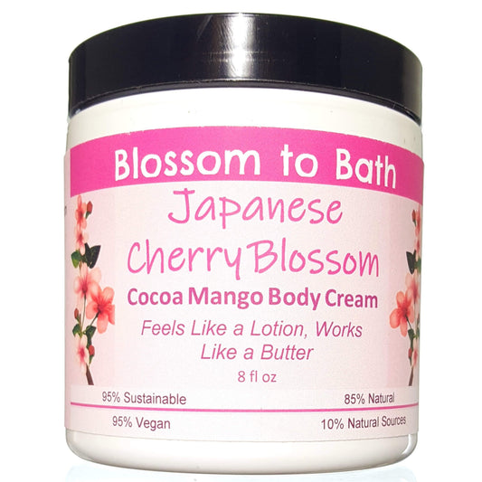 Japanese Cherry Blossom Cocoa Mango Body Cream (8 Ounce) - Phthalate Free Fragrance