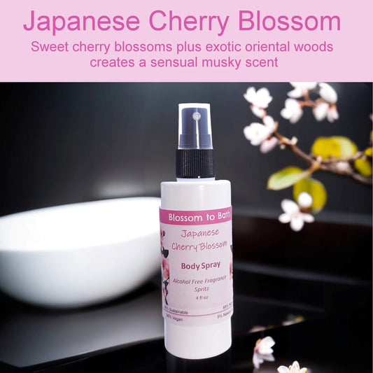 Japanese Cherry Blossom Body Spray (4 Ounce) - Phthalate Free Fragrance