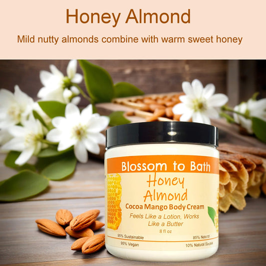 Honey Almond Cocoa Mango Body Cream (8 Ounce) - Phthalate Free Fragrance