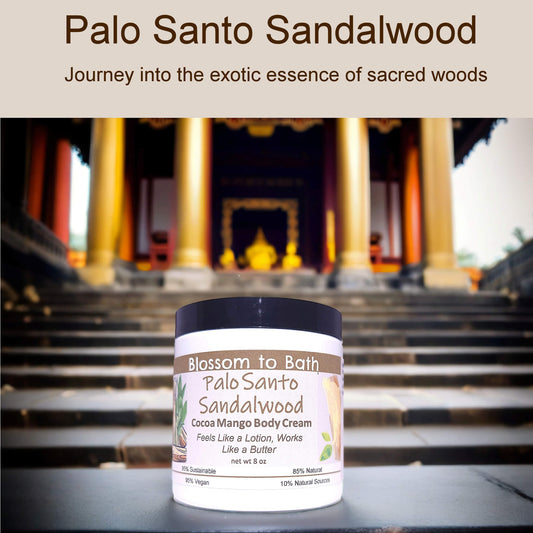 Palo Santo Sandalwood Cocoa Mango Body Cream (8 Ounce) - Phthalate Free Fragrance