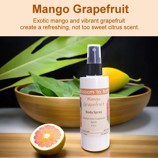 Mango Grapefruit Body Spray (4 Ounce) - Natural Fragrance